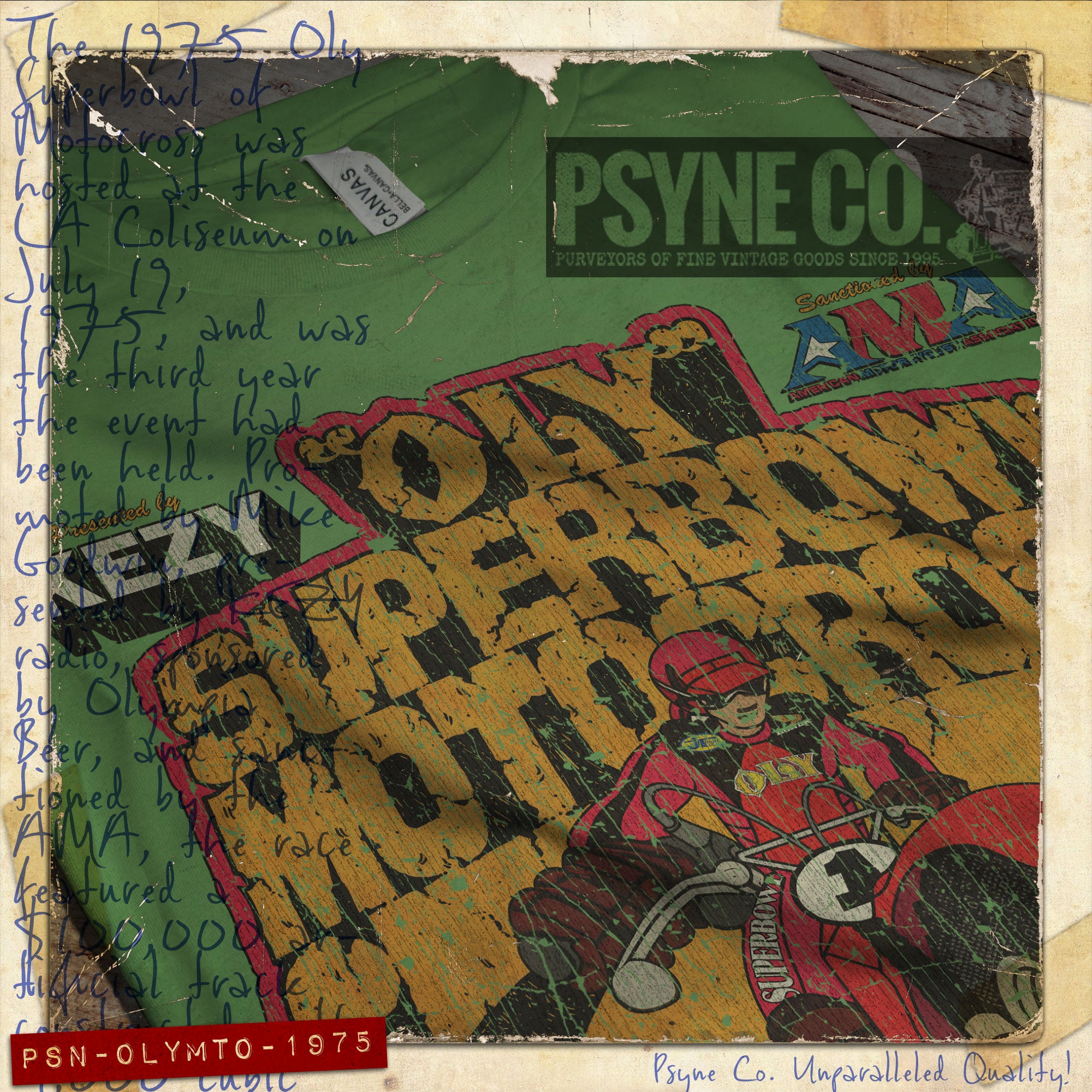 Oly SB Motocross Los Angeles 1975 Vintage Men's T-Shirt