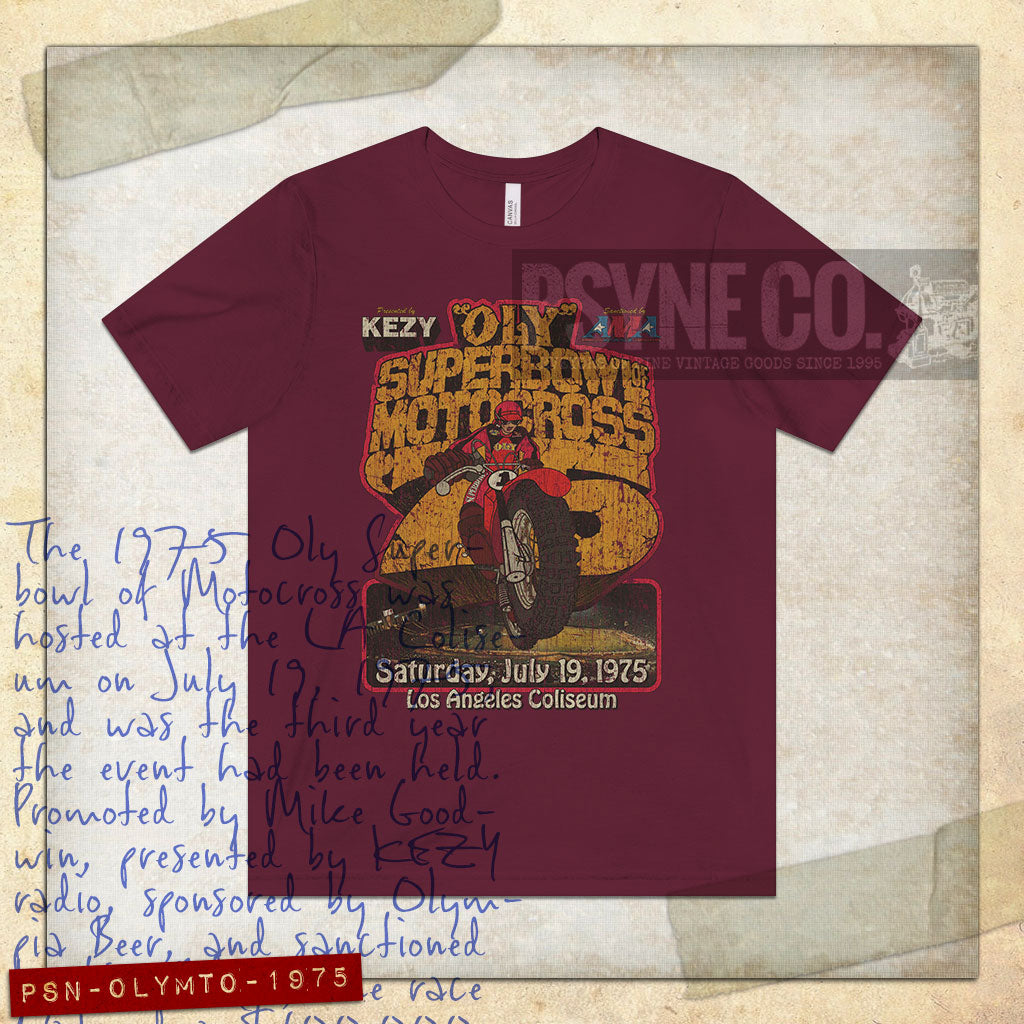 Oly SB Motocross Los Angeles 1975 Vintage Men's T-Shirt