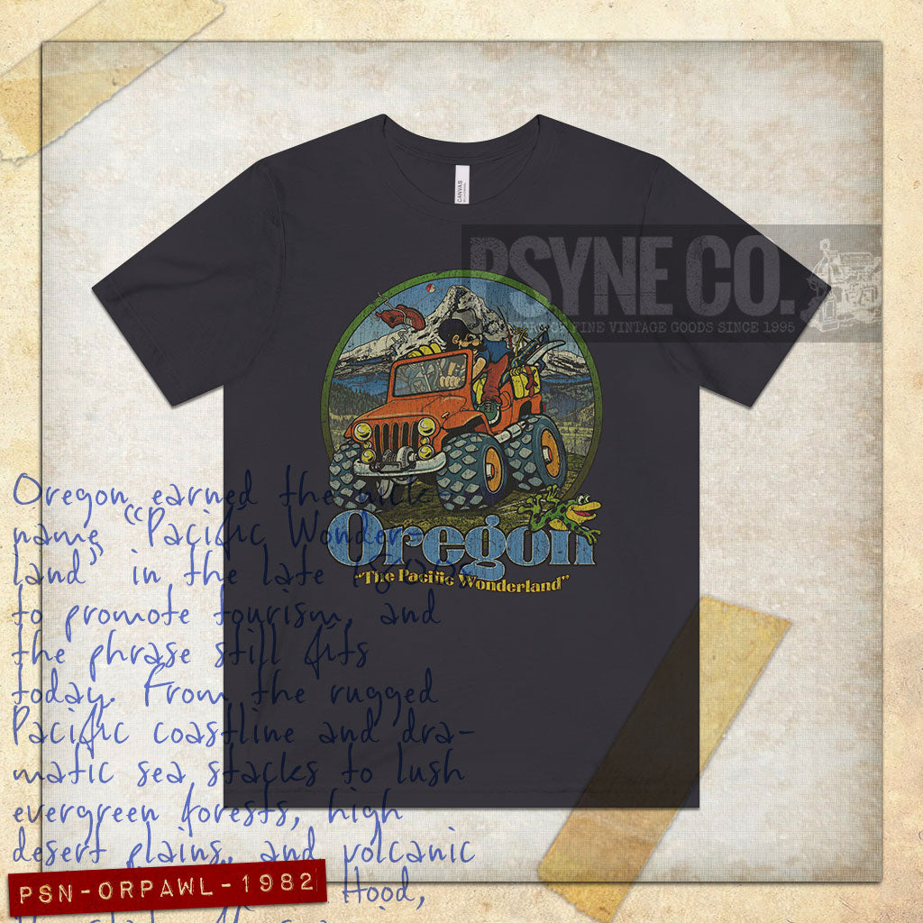 Oregon Pacific Wonderland 1982 Vintage Men's T-Shirt