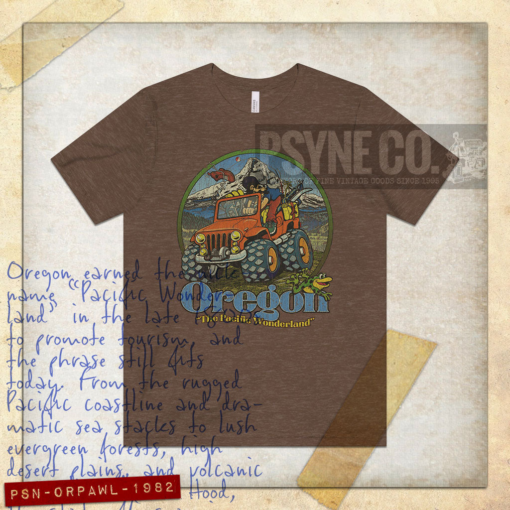 Oregon Pacific Wonderland 1982 Vintage Men's T-Shirt
