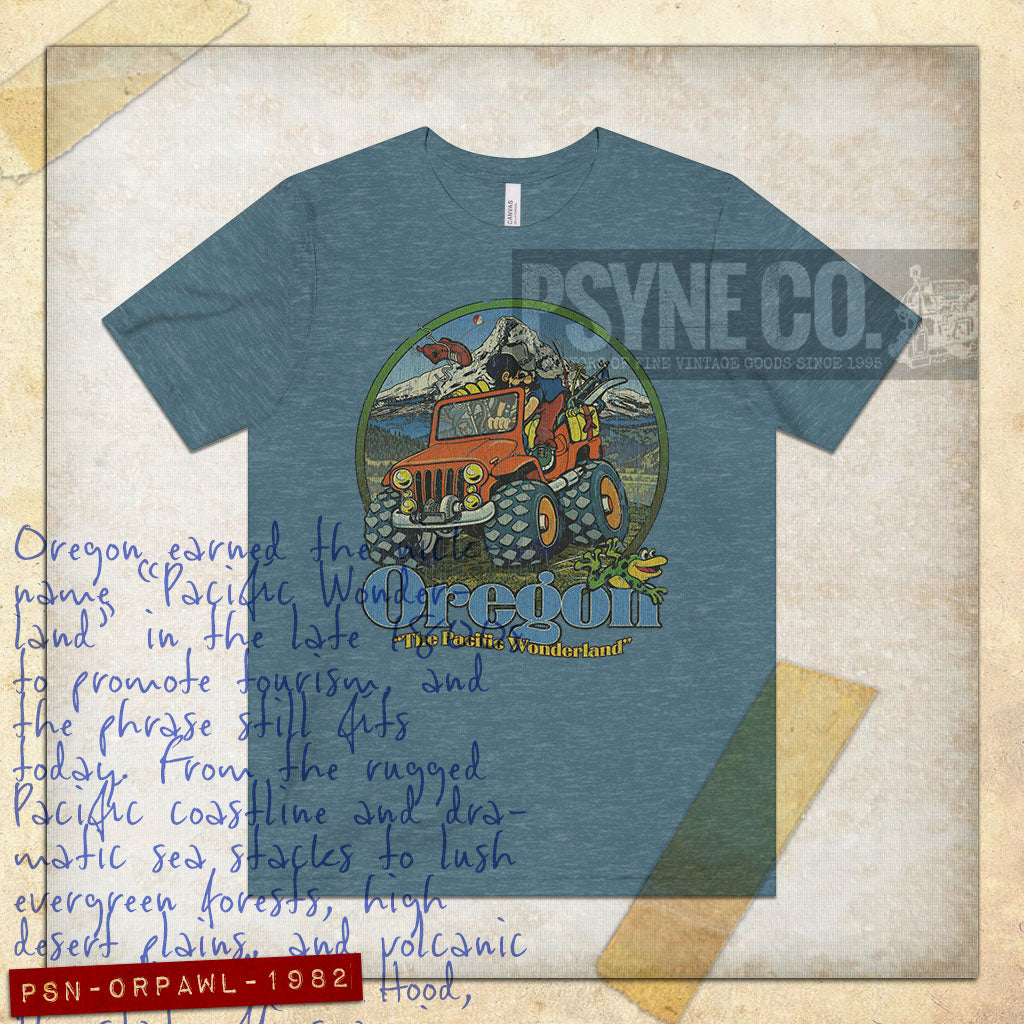 Oregon Pacific Wonderland 1982 Vintage Men's T-Shirt
