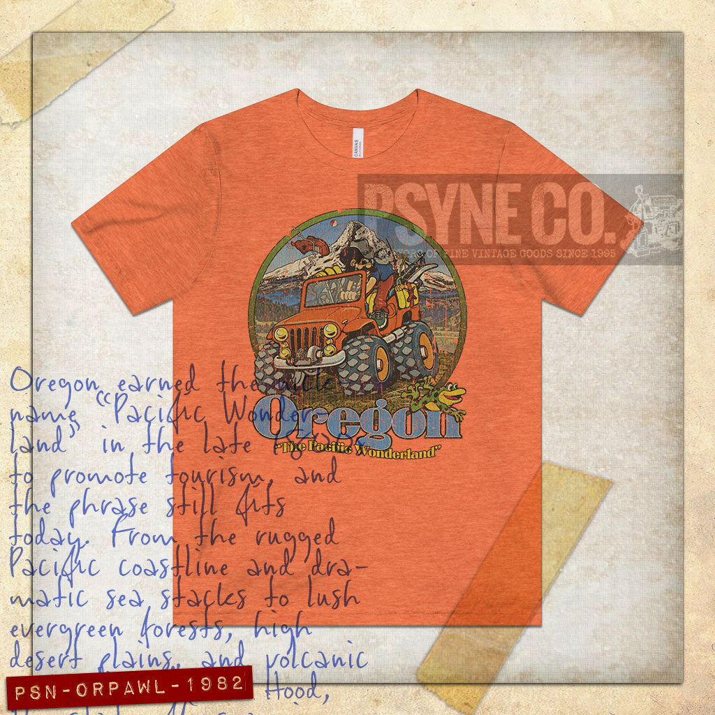 Oregon Pacific Wonderland 1982 Vintage Men's T-Shirt