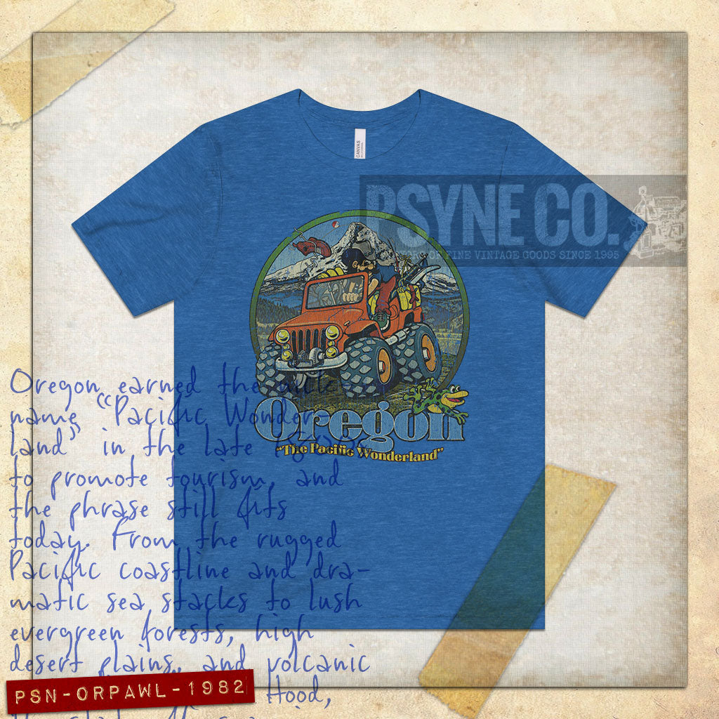 Oregon Pacific Wonderland 1982 Vintage Men's T-Shirt