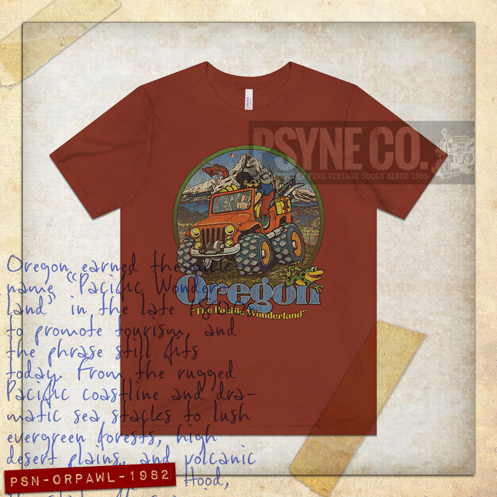 Oregon Pacific Wonderland 1982 Vintage Men's T-Shirt