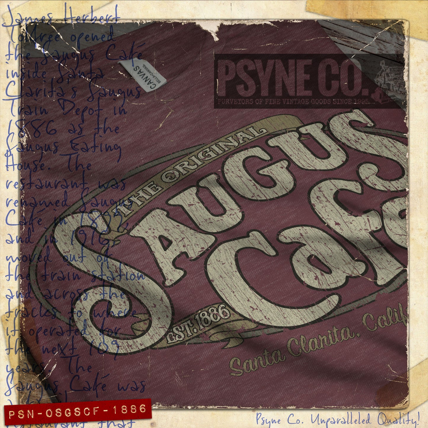 The Original Saugus Cafe 1886 Vintage Men's T-Shirt