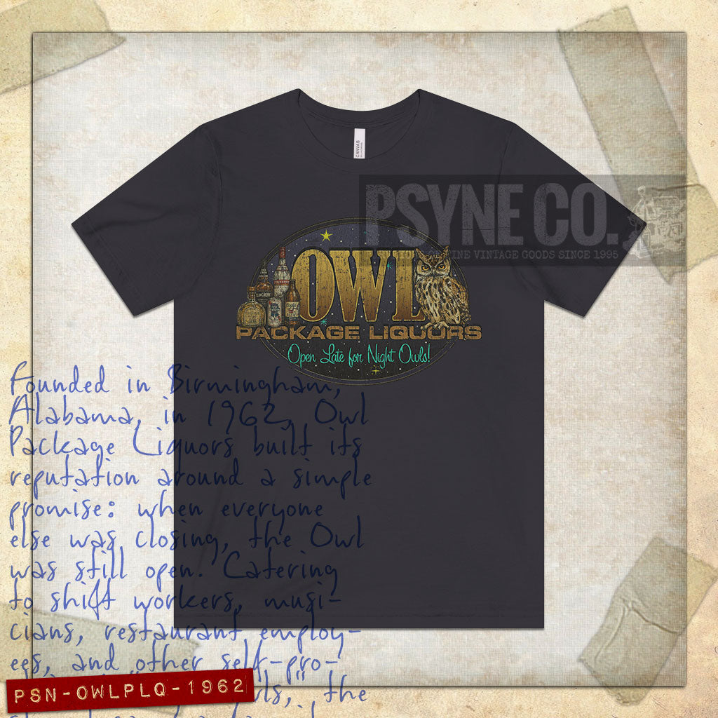 Owl Package Liquors 1962 Vintage Men's T-Shirt