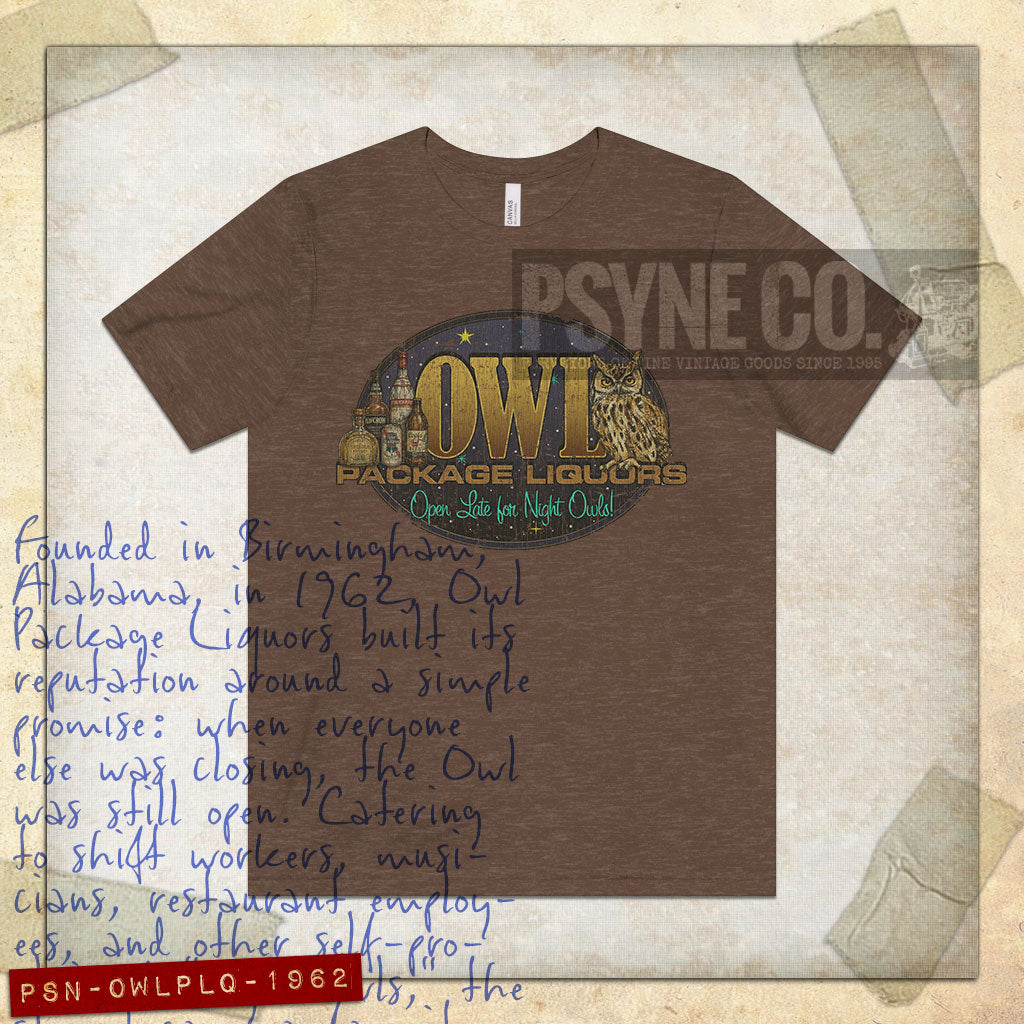 Owl Package Liquors 1962 Vintage Men's T-Shirt