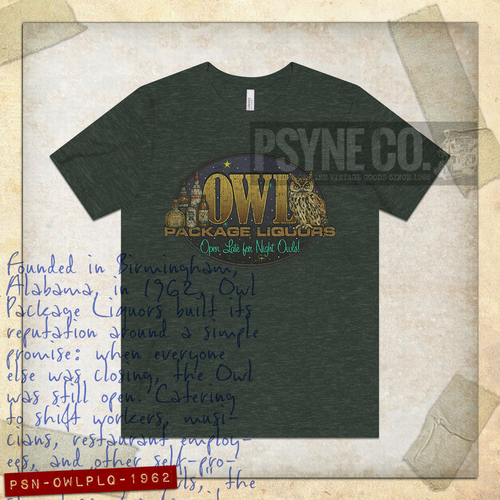 Owl Package Liquors 1962 Vintage Men's T-Shirt