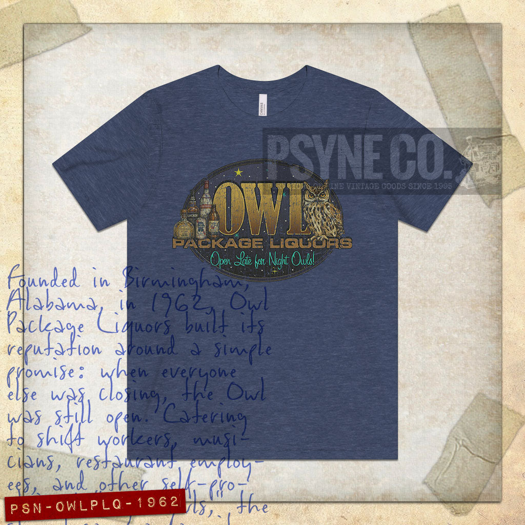 Owl Package Liquors 1962 Vintage Men's T-Shirt