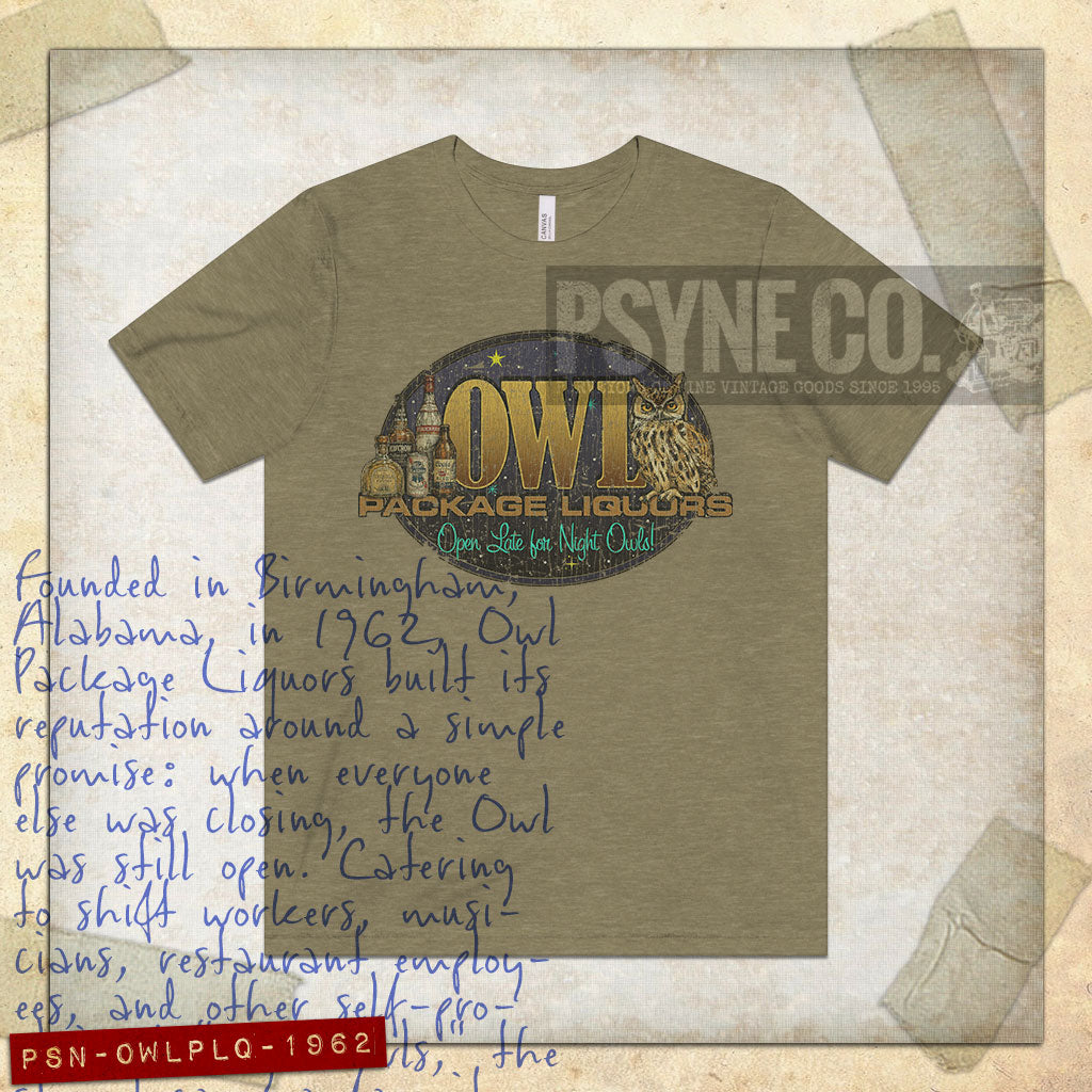 Owl Package Liquors 1962 Vintage Men's T-Shirt