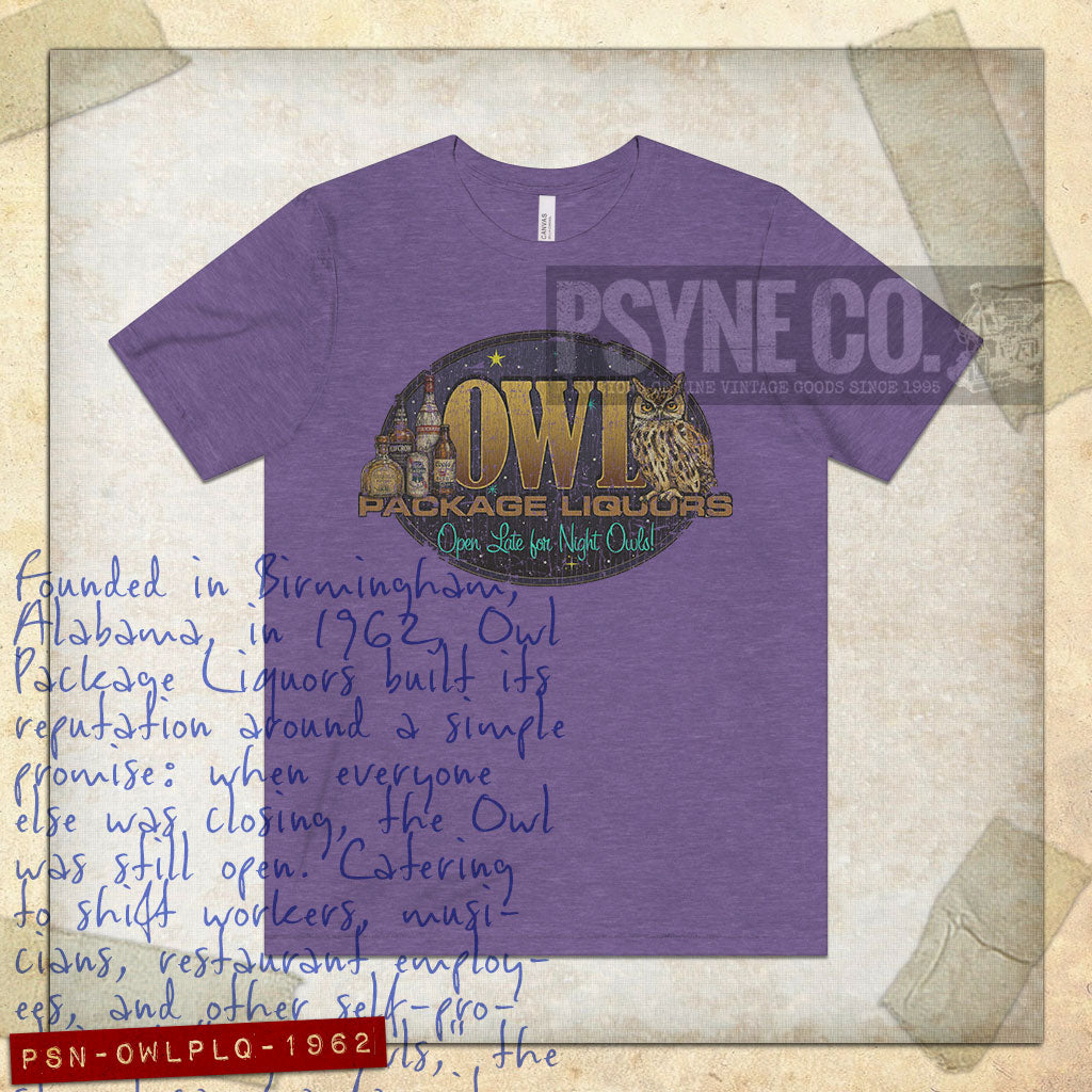 Owl Package Liquors 1962 Vintage Men's T-Shirt