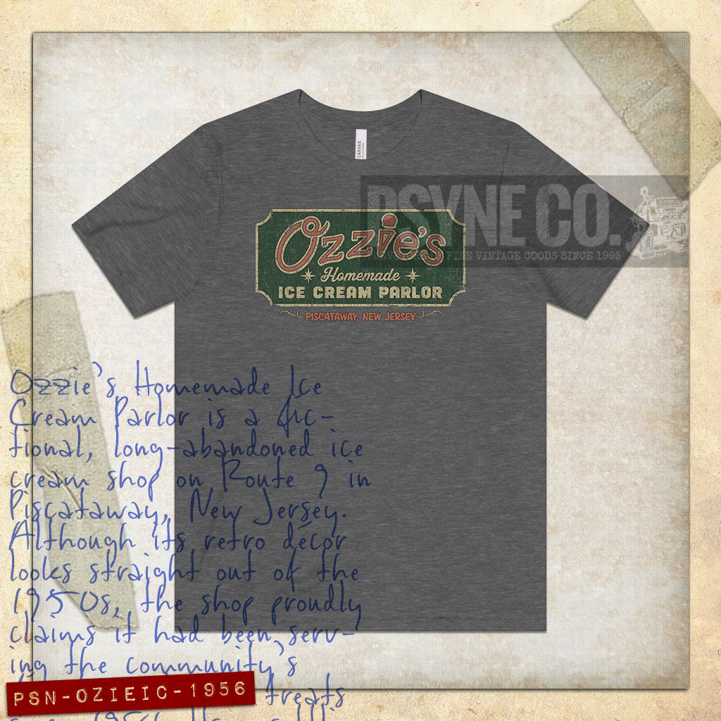 Ozzie's Ice Cream Parlor 1956 Vintage Men’s T-Shirt