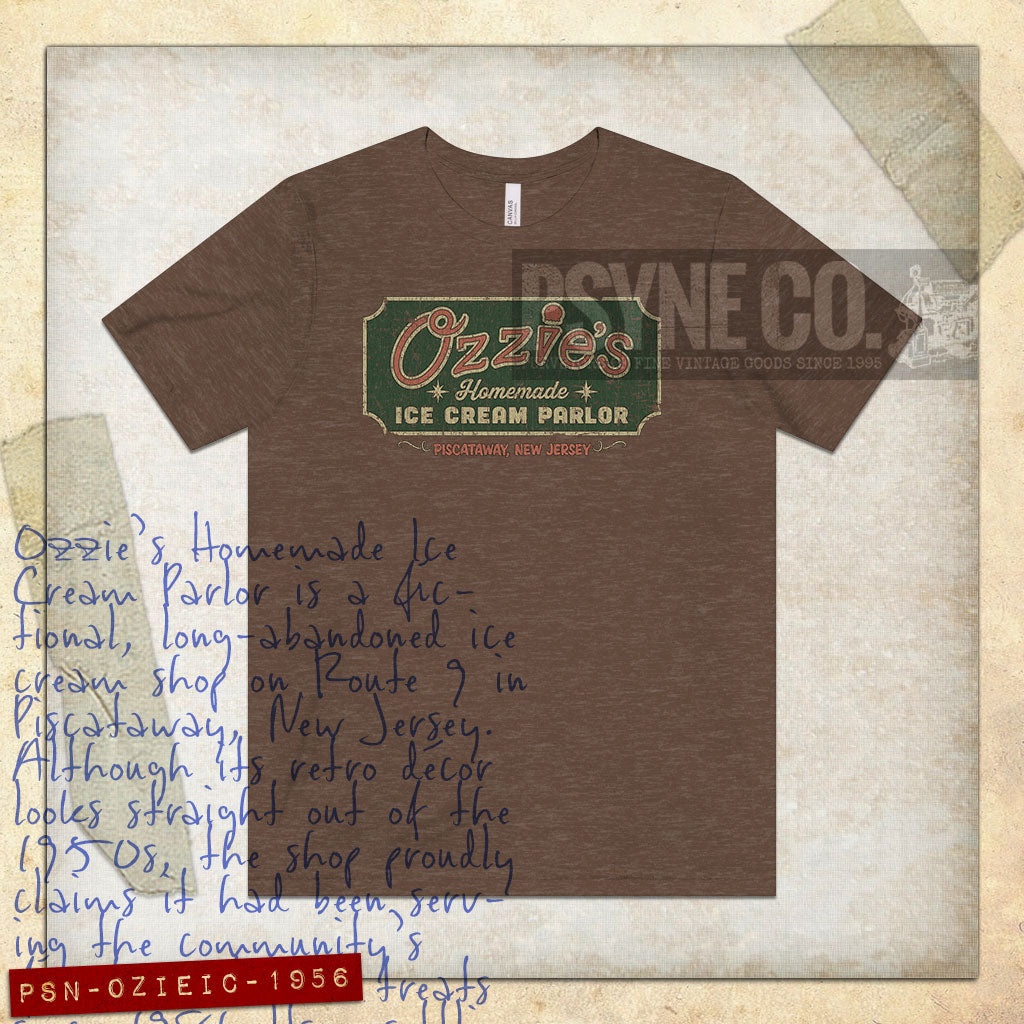 Ozzie's Ice Cream Parlor 1956 Vintage Men’s T-Shirt