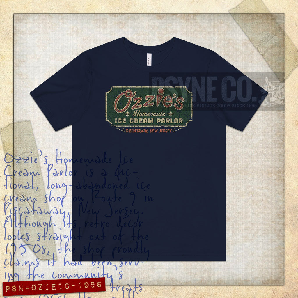 Ozzie's Ice Cream Parlor 1956 Vintage Men’s T-Shirt
