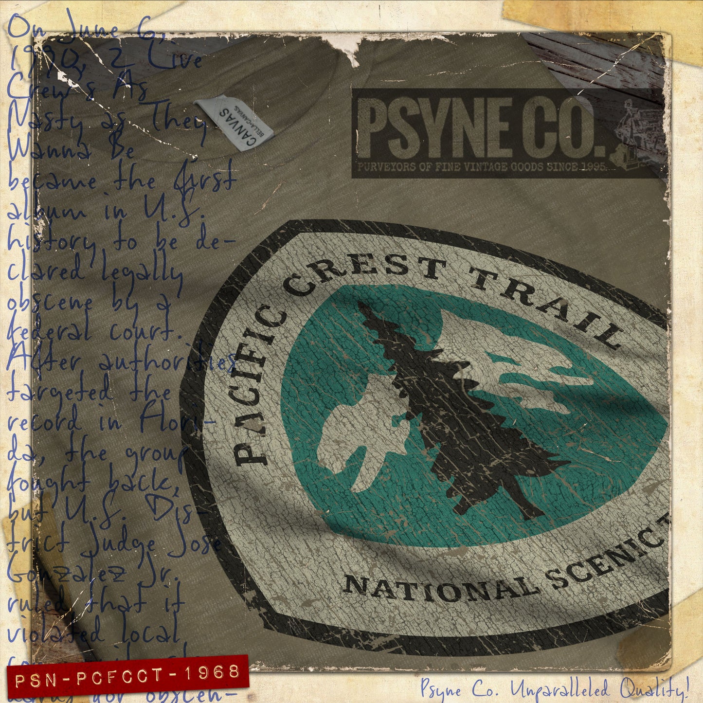 Pacific Crest Trail 1968 Vintage Men's T-Shirt