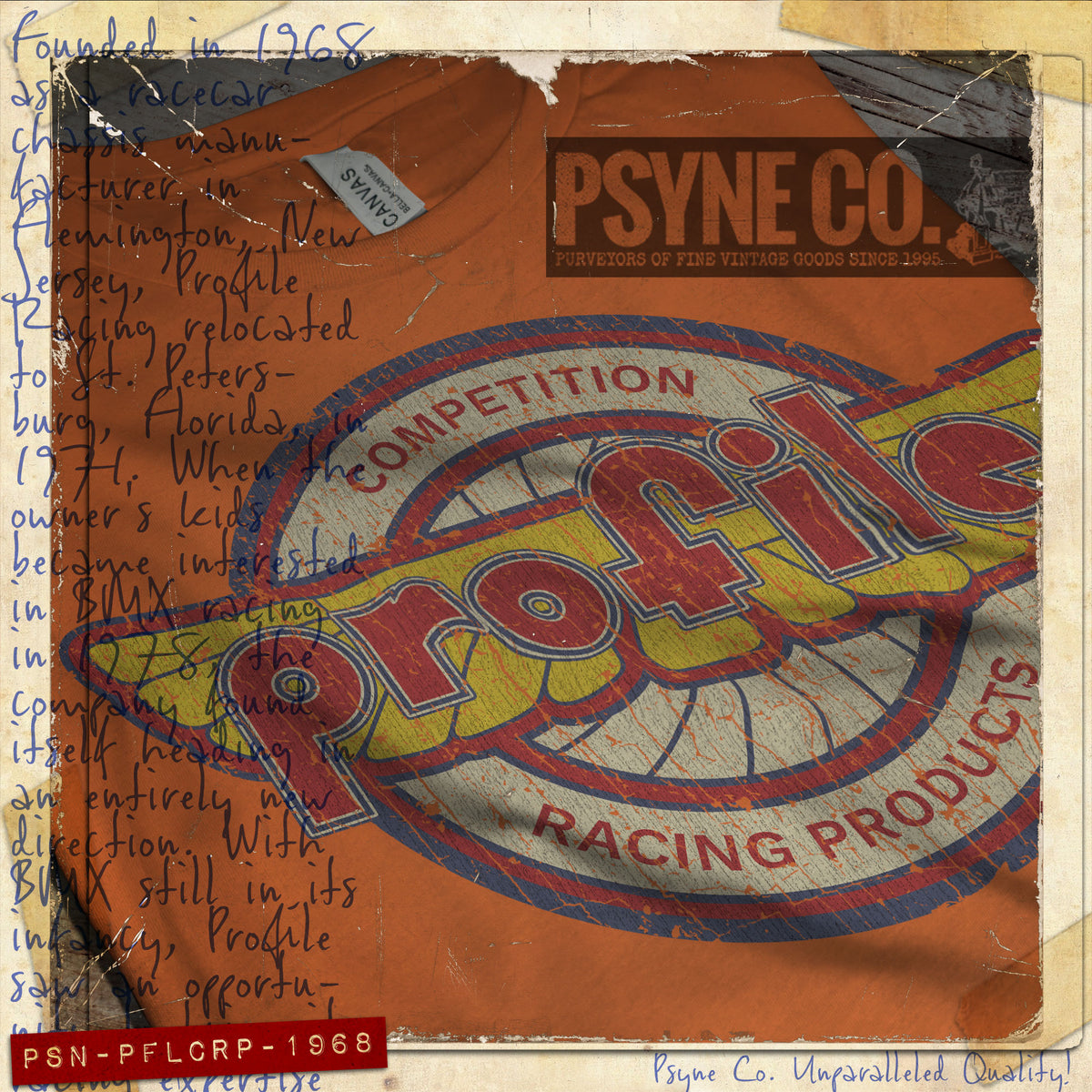Profile Competition Racing Products 1968 Vintage Men's T-Shirt