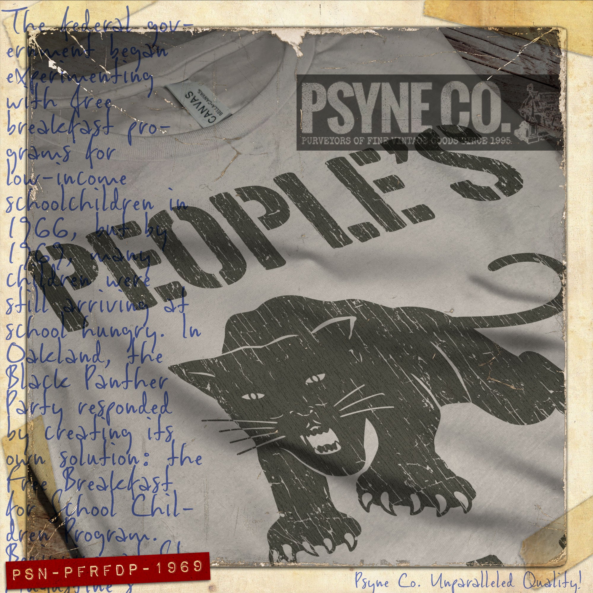 People's Free Food Program 1969 Vintage Men's T-Shirt