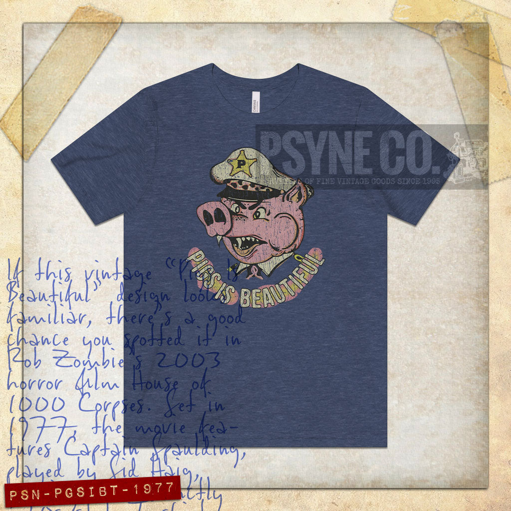 Pigs is Beautiful 1977 Vintage Men's T-Shirt