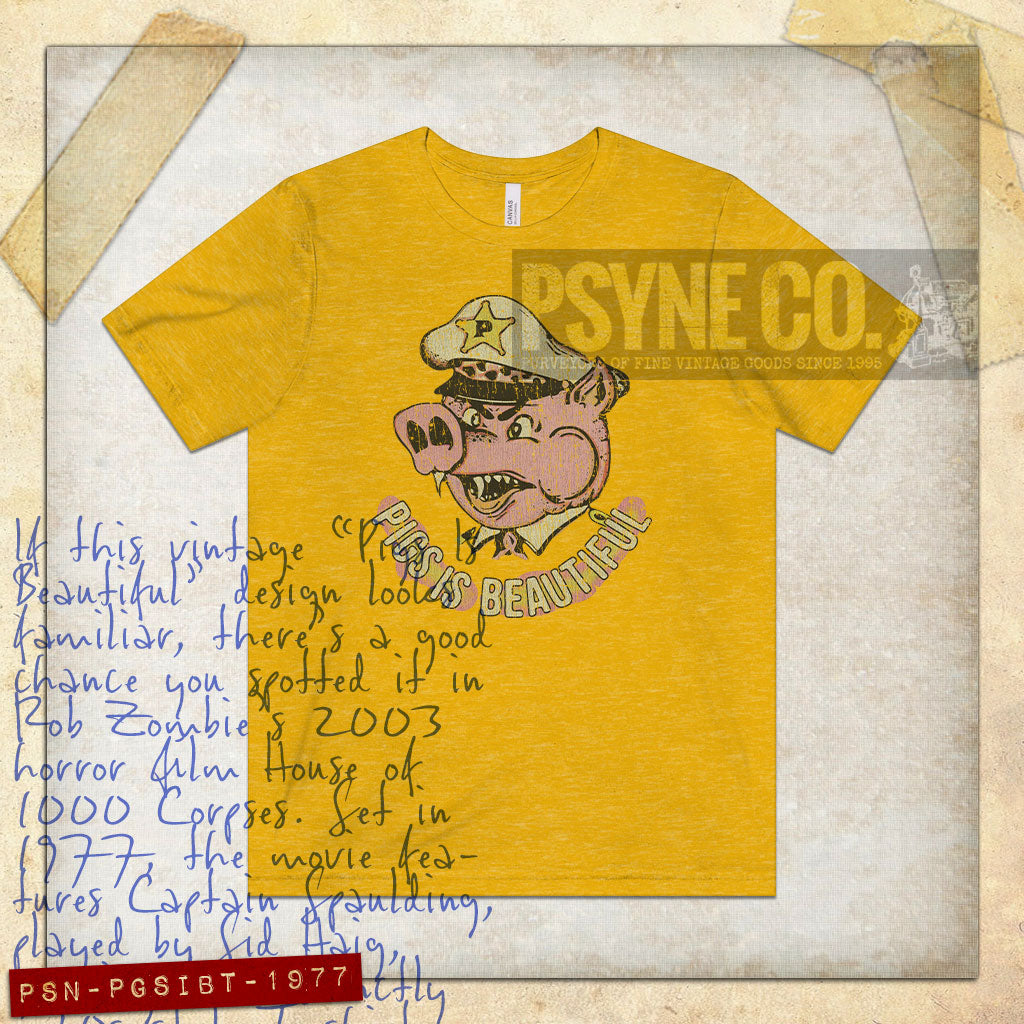 Pigs is Beautiful 1977 Vintage Men's T-Shirt