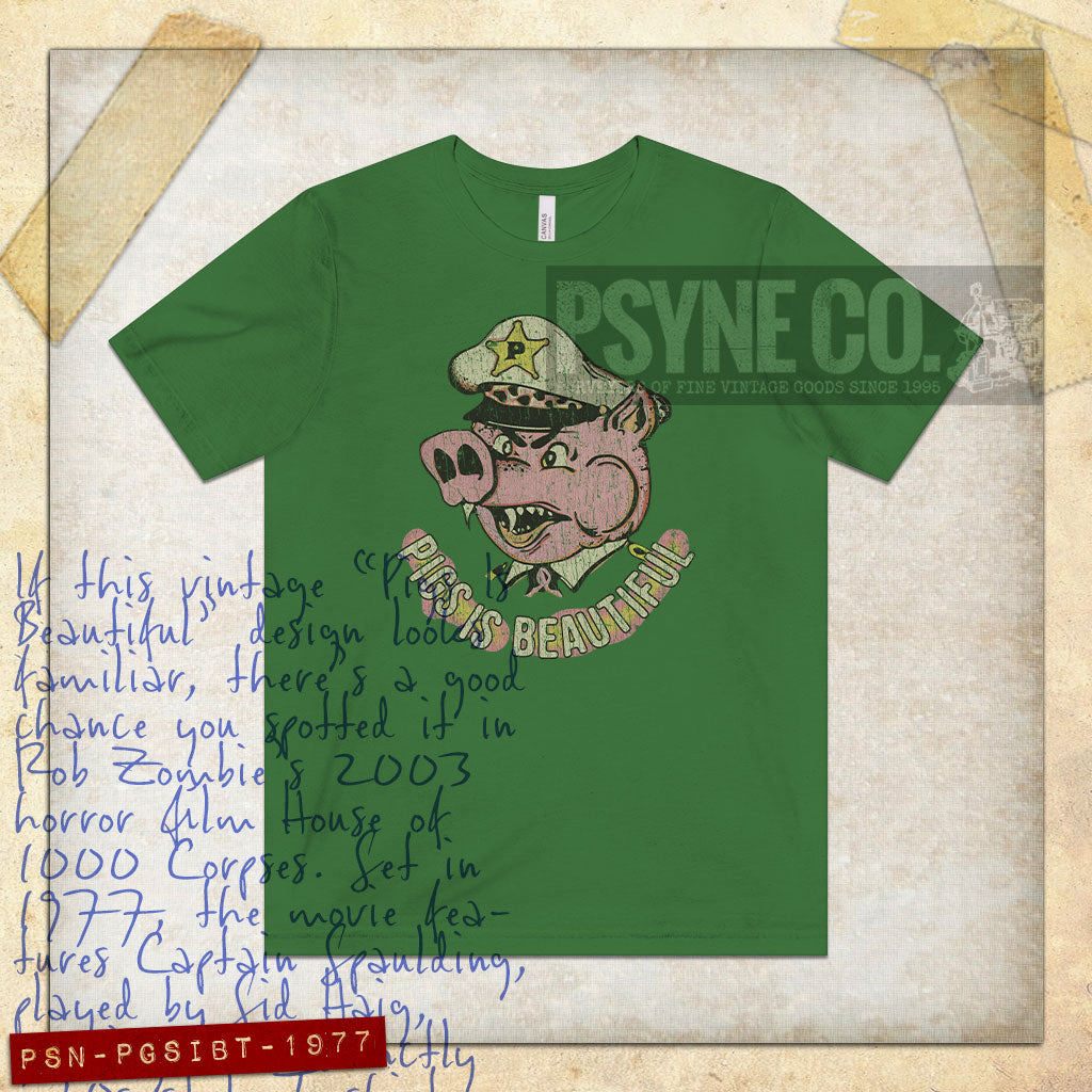 Pigs is Beautiful 1977 Vintage Men's T-Shirt