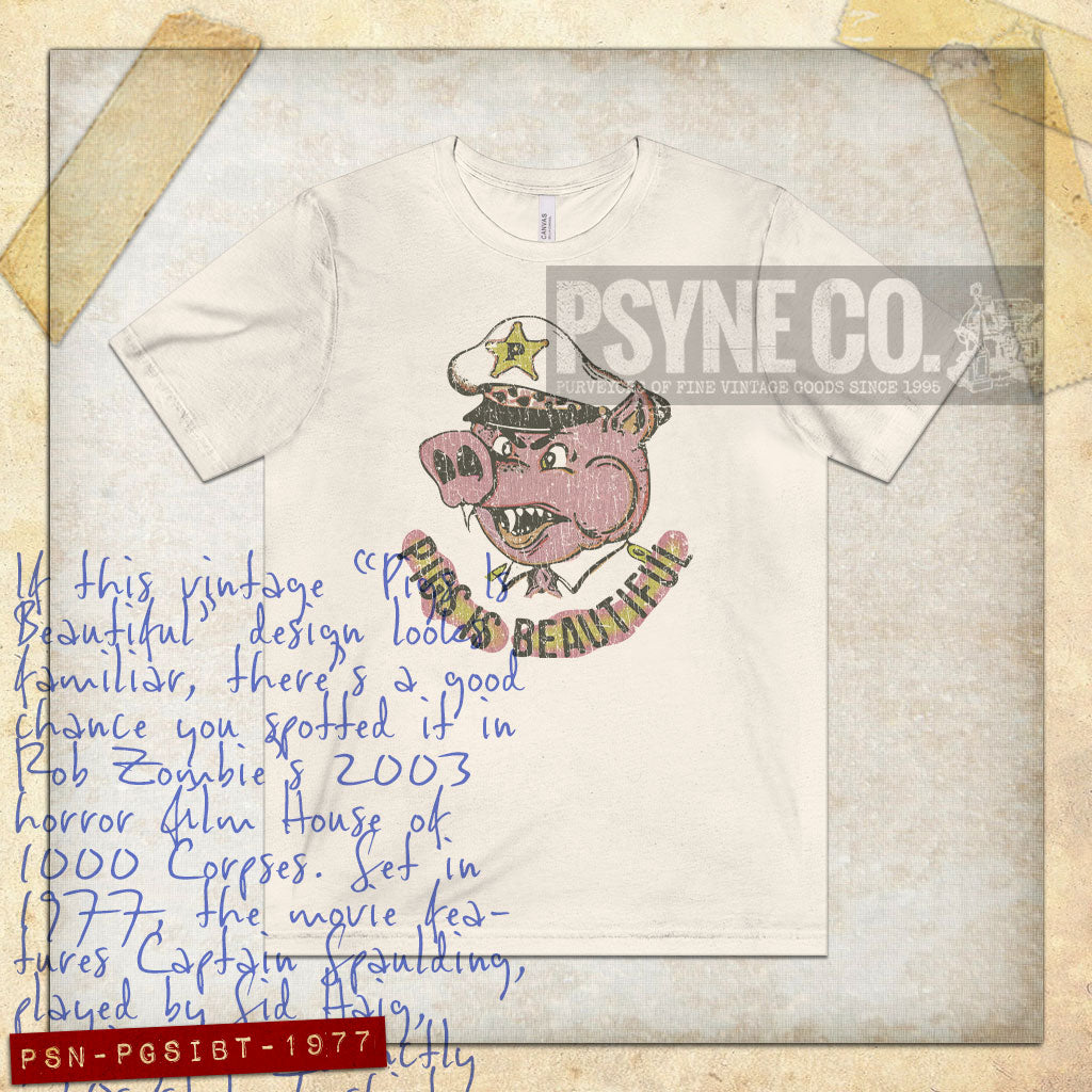 Pigs is Beautiful 1977 Vintage Men's T-Shirt