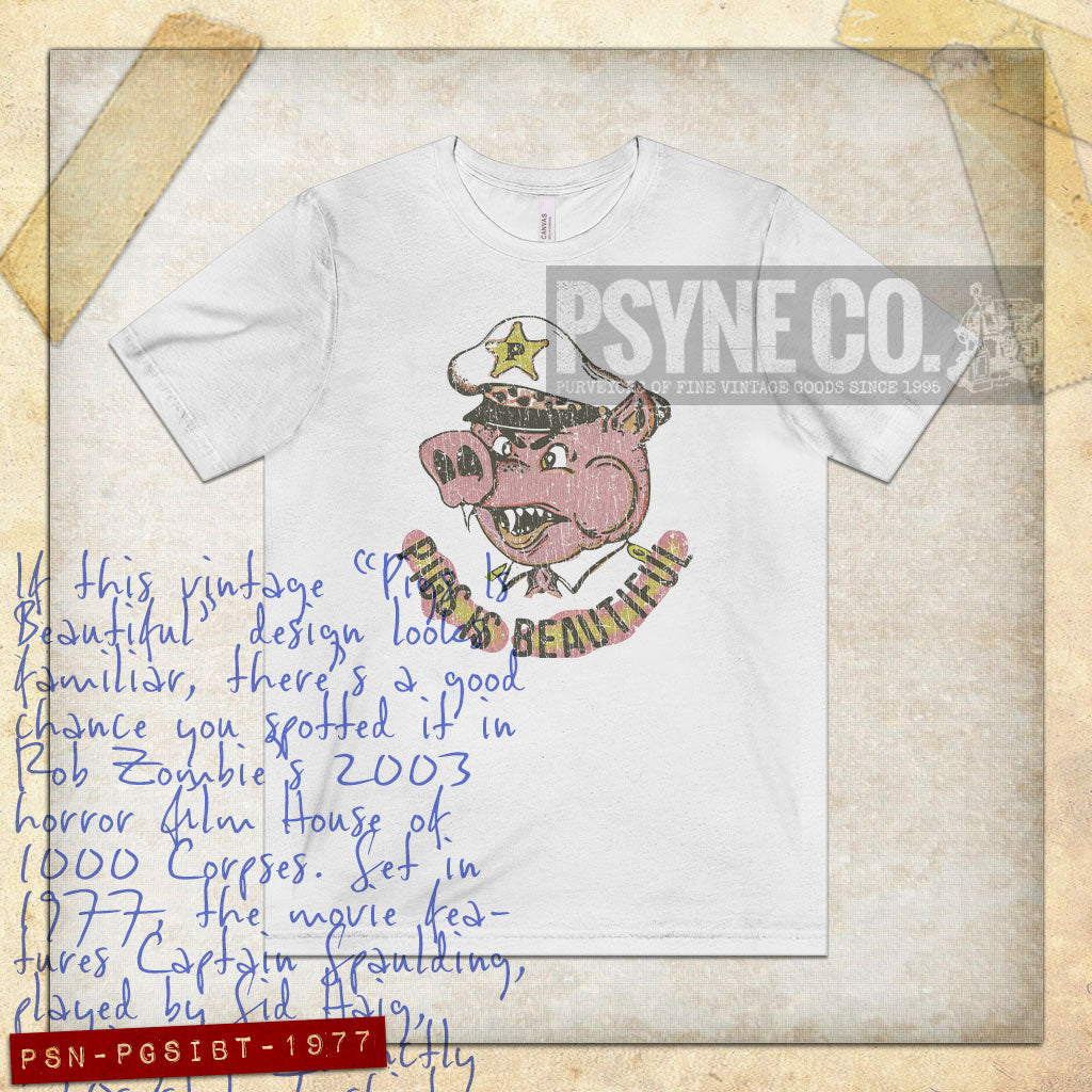 Pigs is Beautiful 1977 Vintage Men's T-Shirt