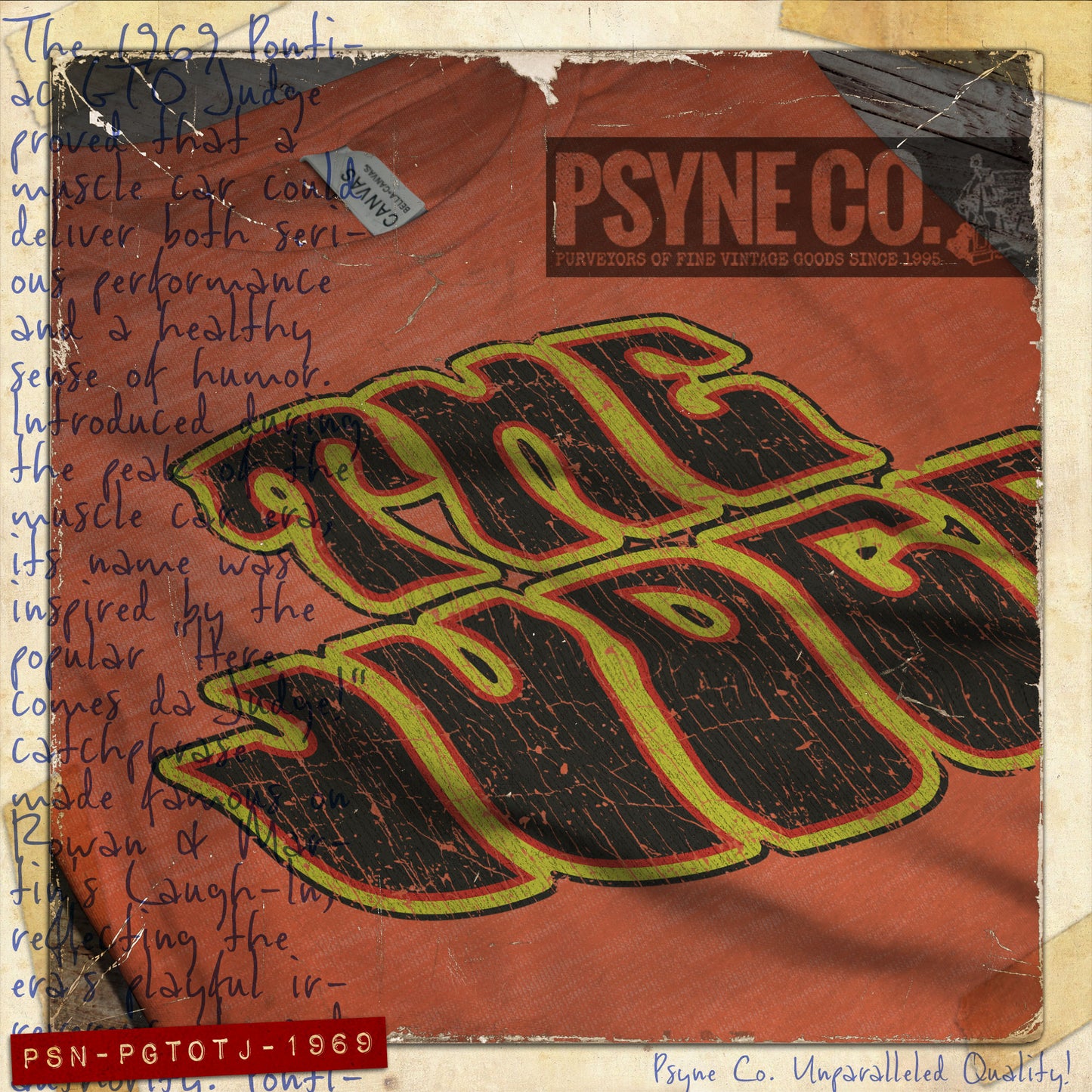 Pontiac GTO 'The Judge' 1969 Vintage Men's T-Shirt