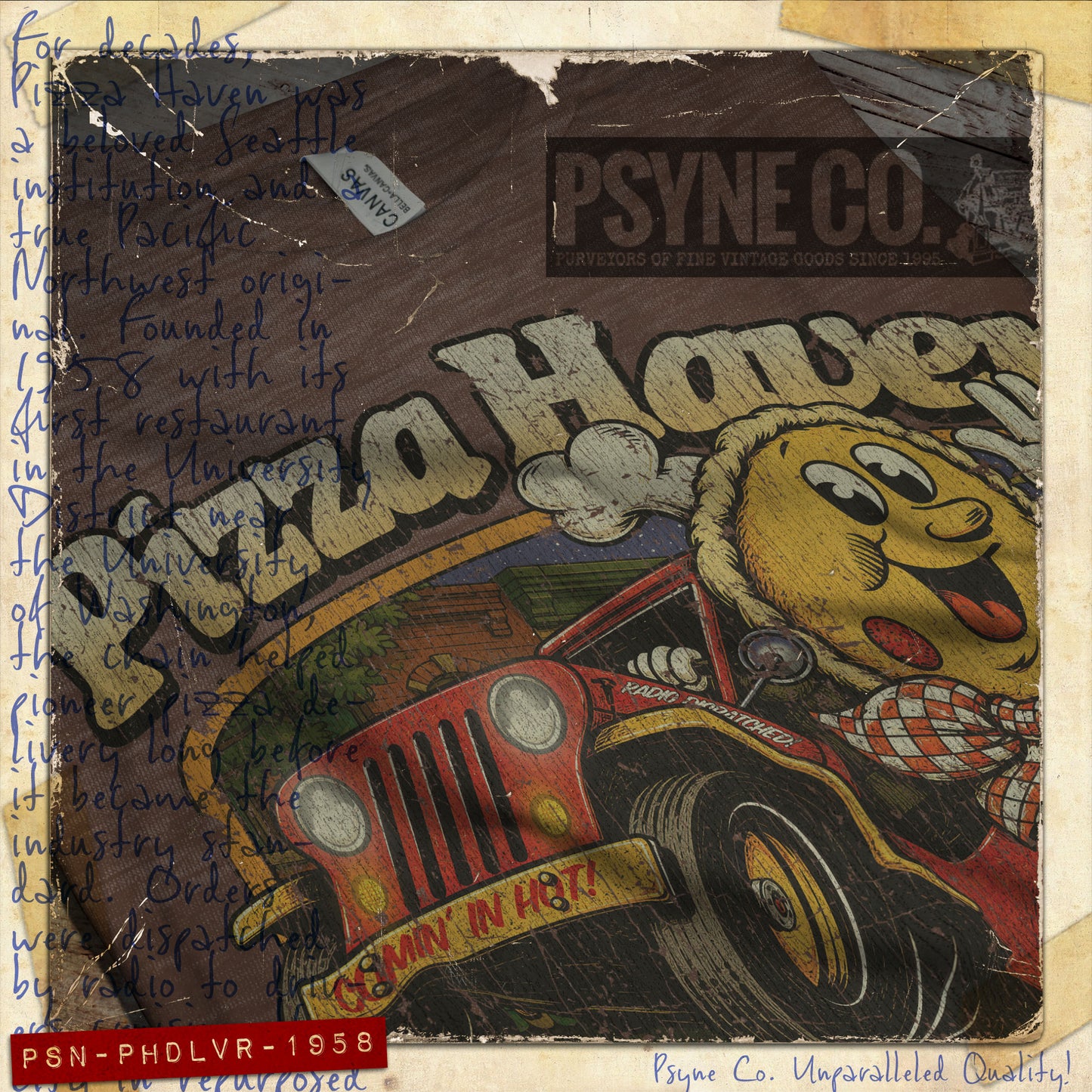 Pizza Haven Delivers 1958 Vintage Men’s T-Shirt
