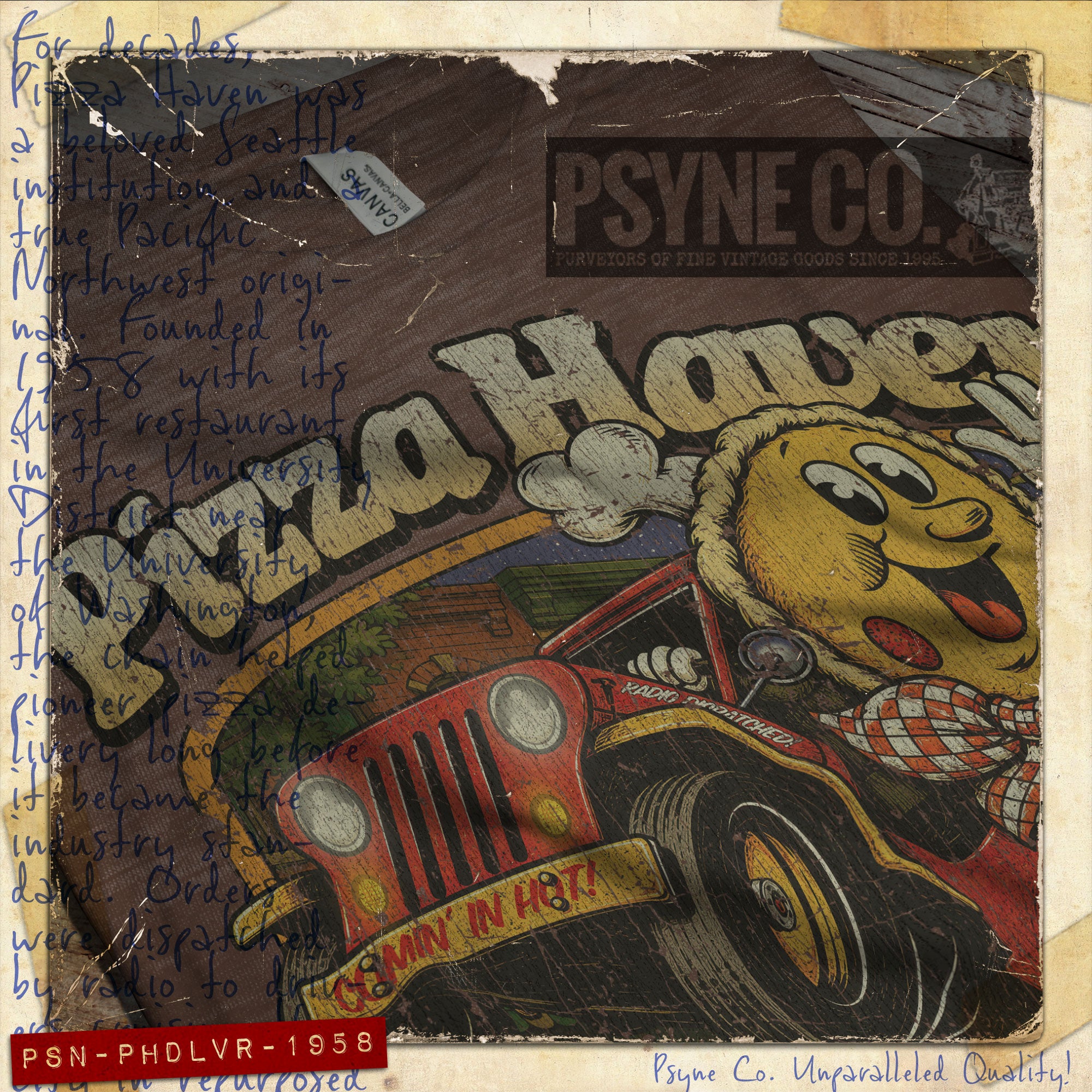 Pizza Haven Delivers 1958 Vintage Men’s T-Shirt