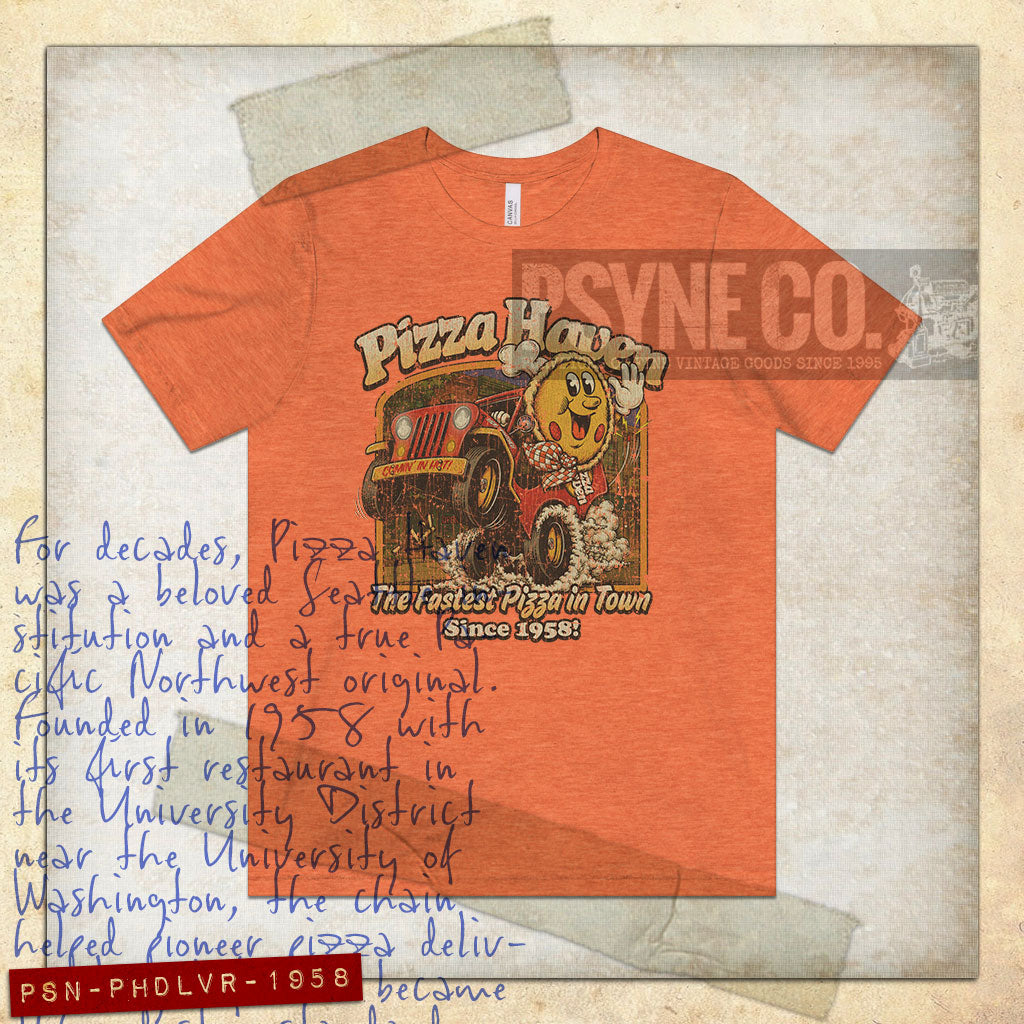 Pizza Haven Delivers 1958 Vintage Men’s T-Shirt