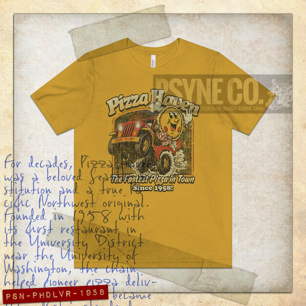 Pizza Haven Delivers 1958 Vintage Men’s T-Shirt