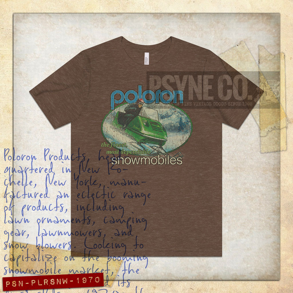 Poloron Snowmobiles 1970 Vintage Men’s T-Shirt