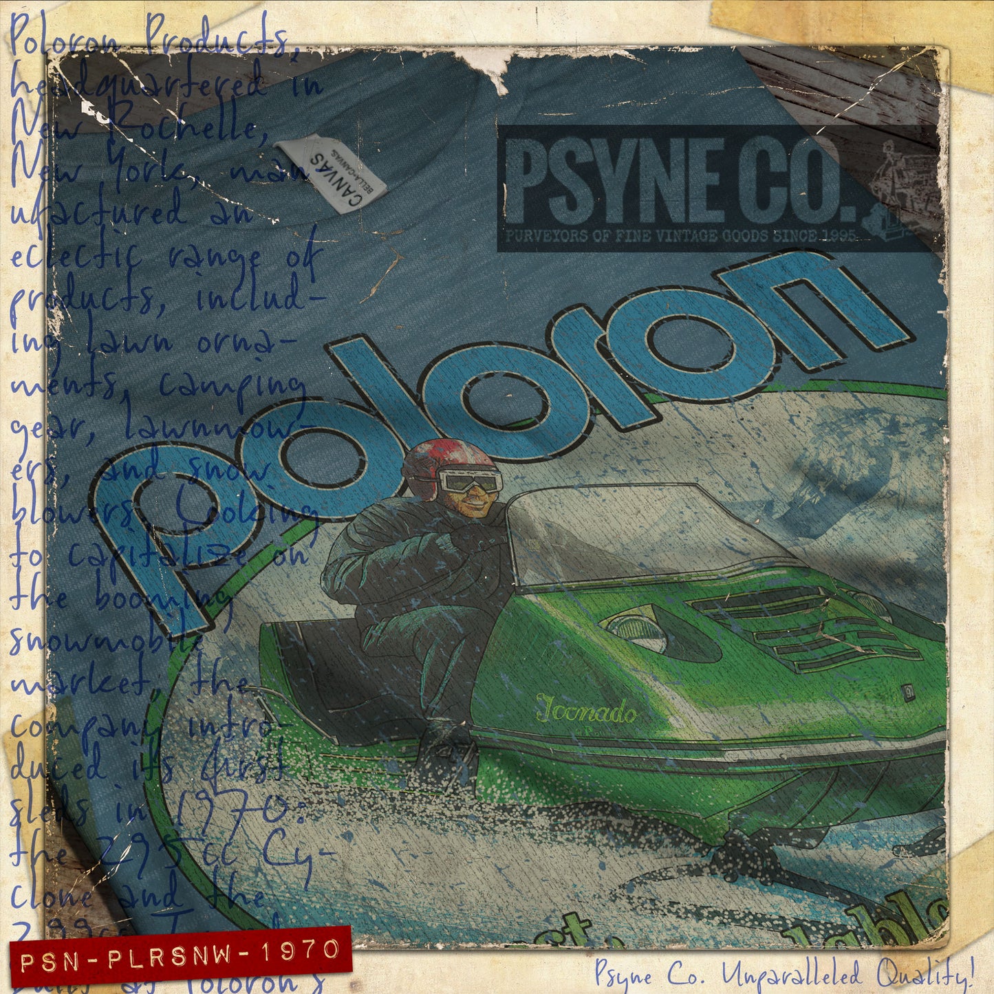 Poloron Snowmobiles 1970 Vintage Men’s T-Shirt