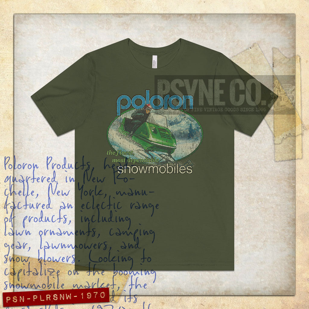 Poloron Snowmobiles 1970 Vintage Men’s T-Shirt