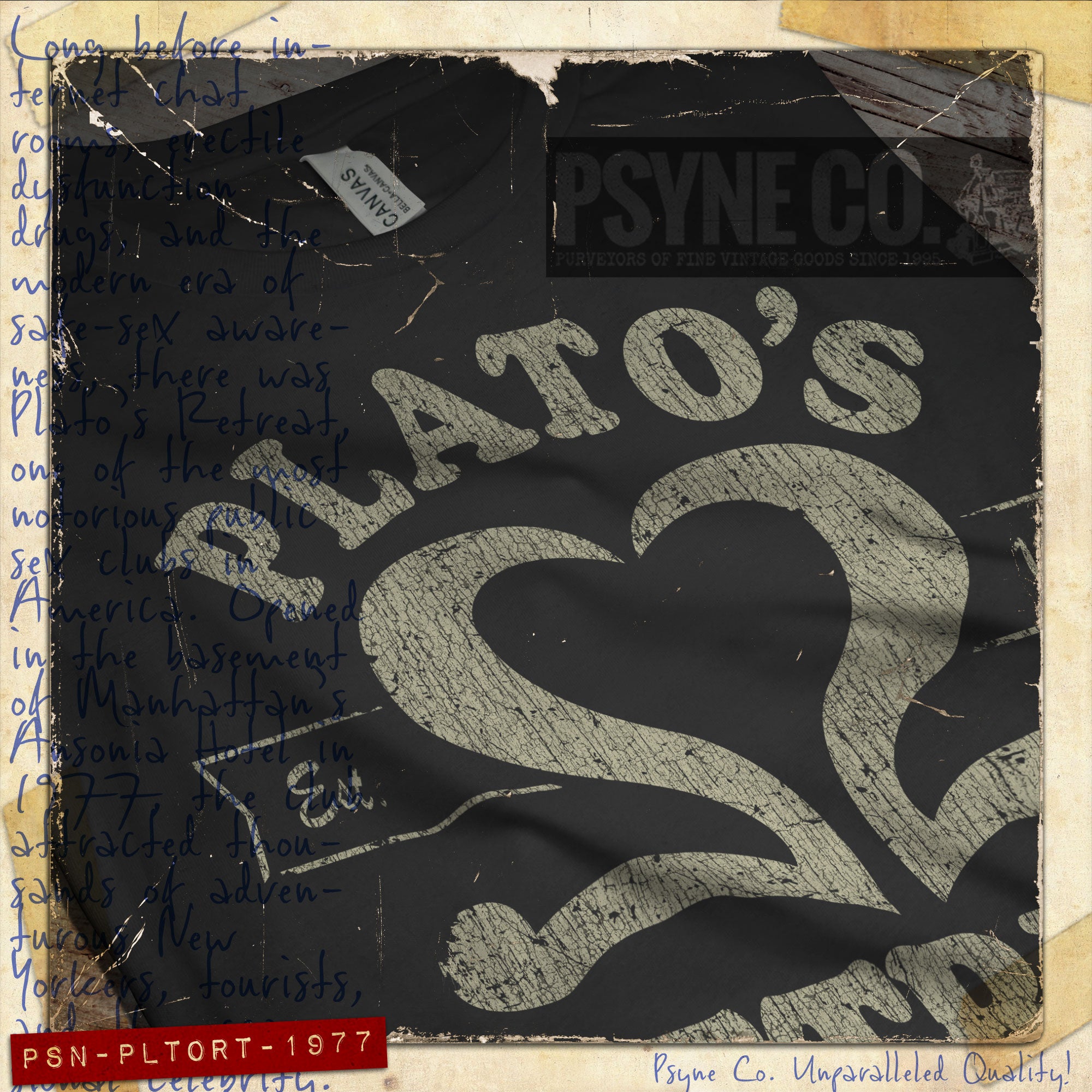 Plato's Retreat 1977 Vintage Men's T-Shirt