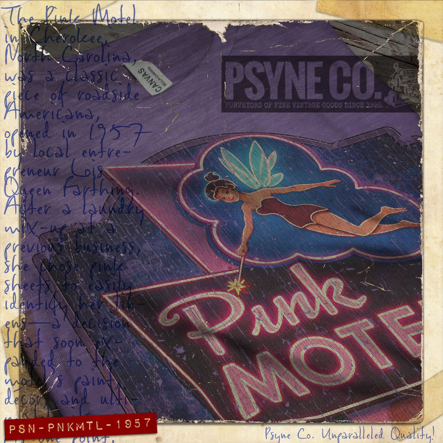 Pink Motel Cherokee, NC 1957 Vintage Men's T-Shirt