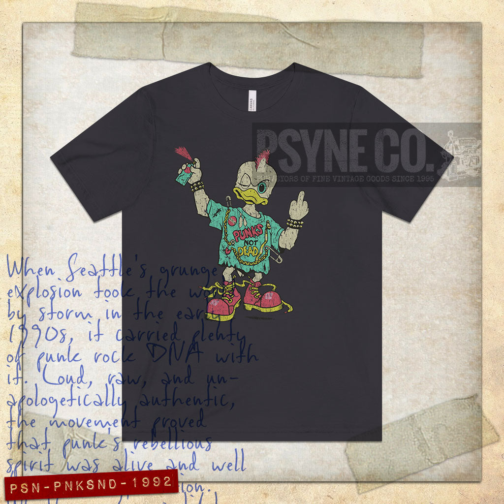 Punks Not Dead Duck 1992 Vintage Men's T-Shirt