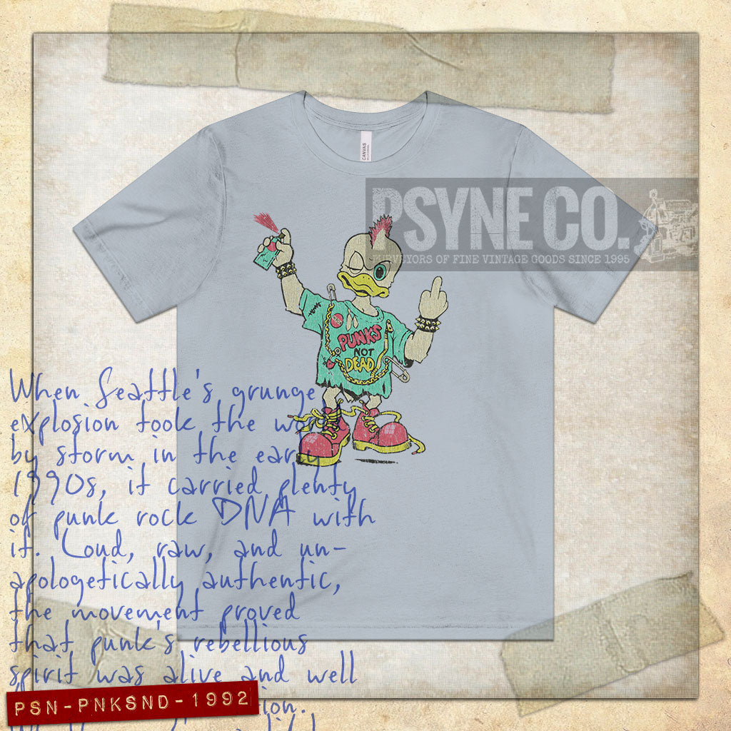Punks Not Dead Duck 1992 Vintage Men's T-Shirt