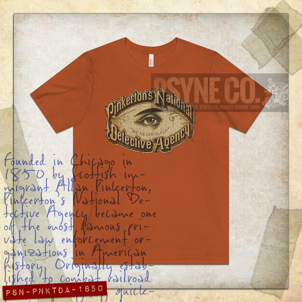 Pinkerton's National Detective Agency 1850 Vintage Men's T-Shirt