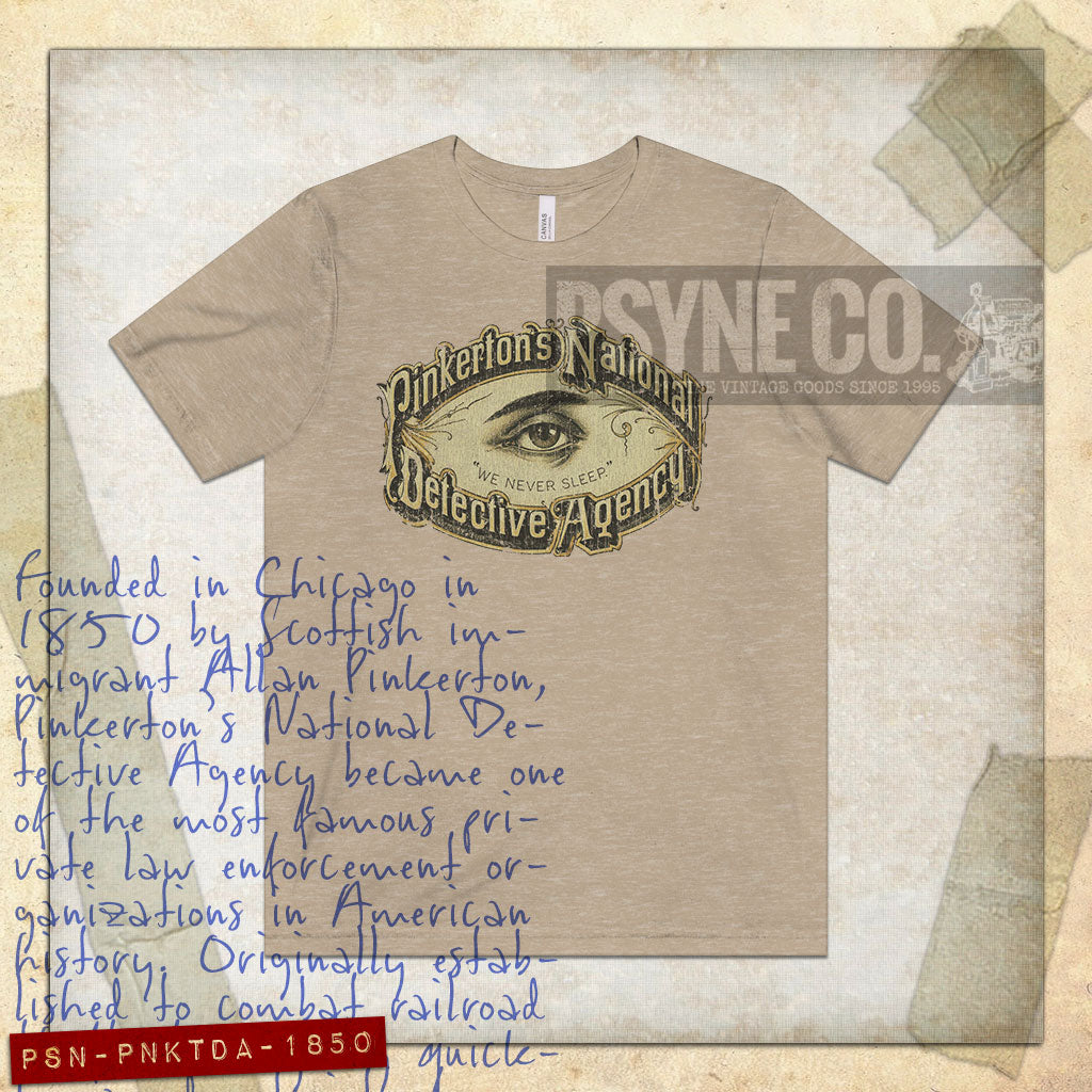 Pinkerton's National Detective Agency 1850 Vintage Men's T-Shirt