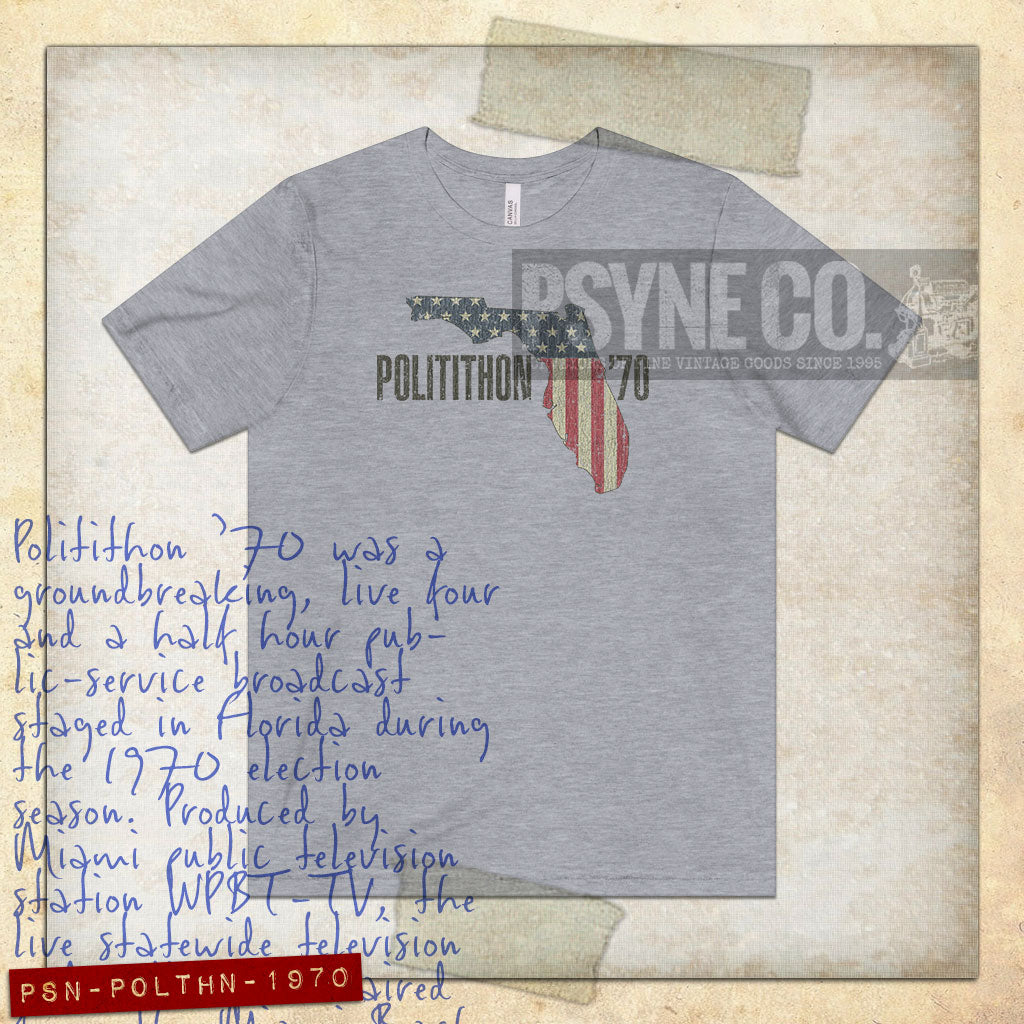 Politithon '70 Florida 1970 Vintage Men's T-Shirt