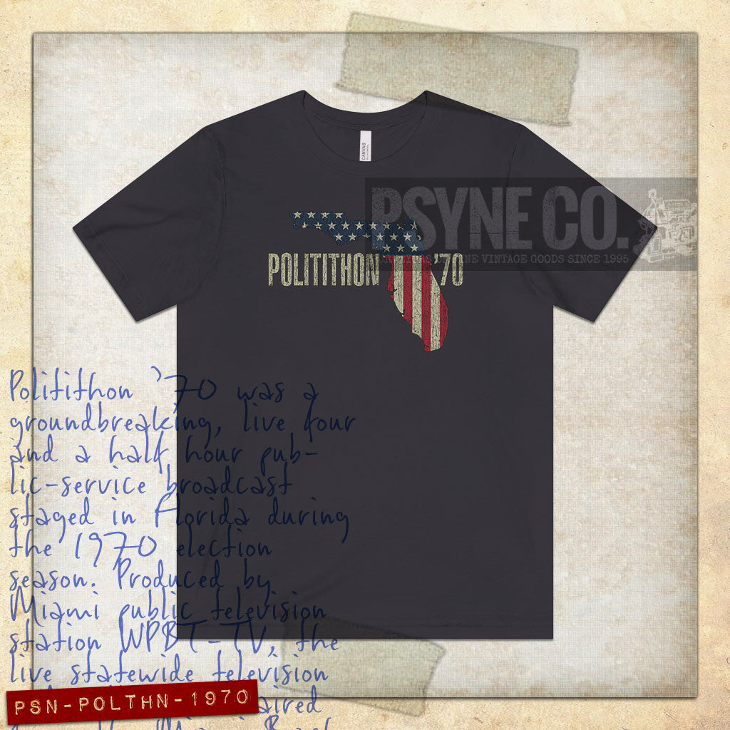 Politithon '70 Florida 1970 Vintage Men's T-Shirt