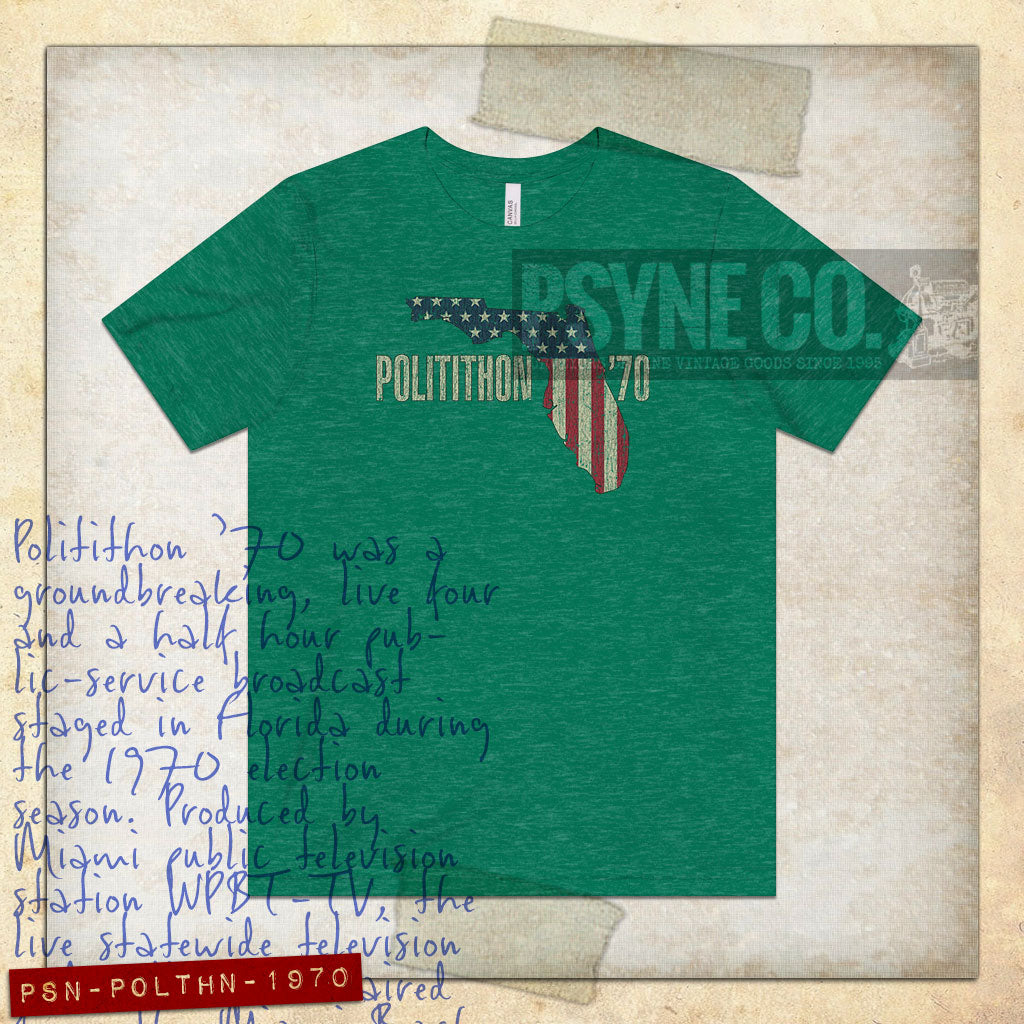 Politithon '70 Florida 1970 Vintage Men's T-Shirt