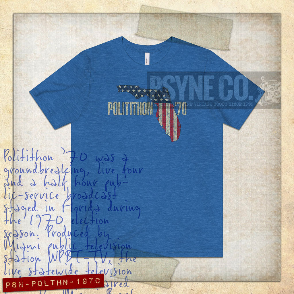 Politithon '70 Florida 1970 Vintage Men's T-Shirt