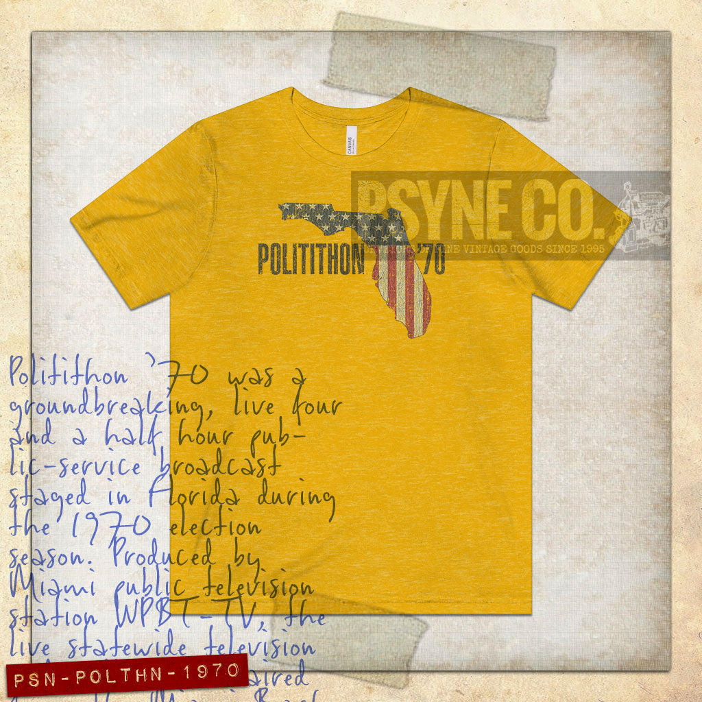 Politithon '70 Florida 1970 Vintage Men's T-Shirt