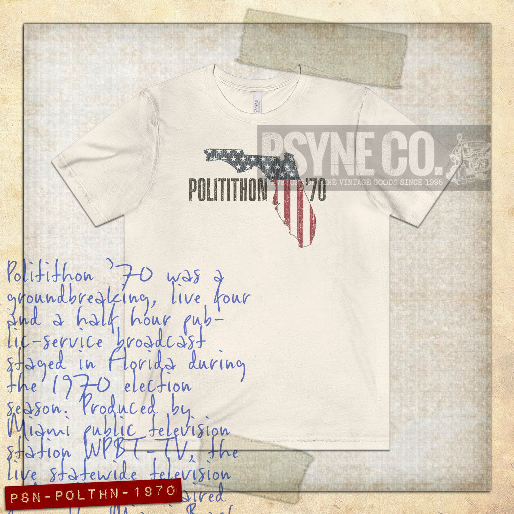 Politithon '70 Florida 1970 Vintage Men's T-Shirt