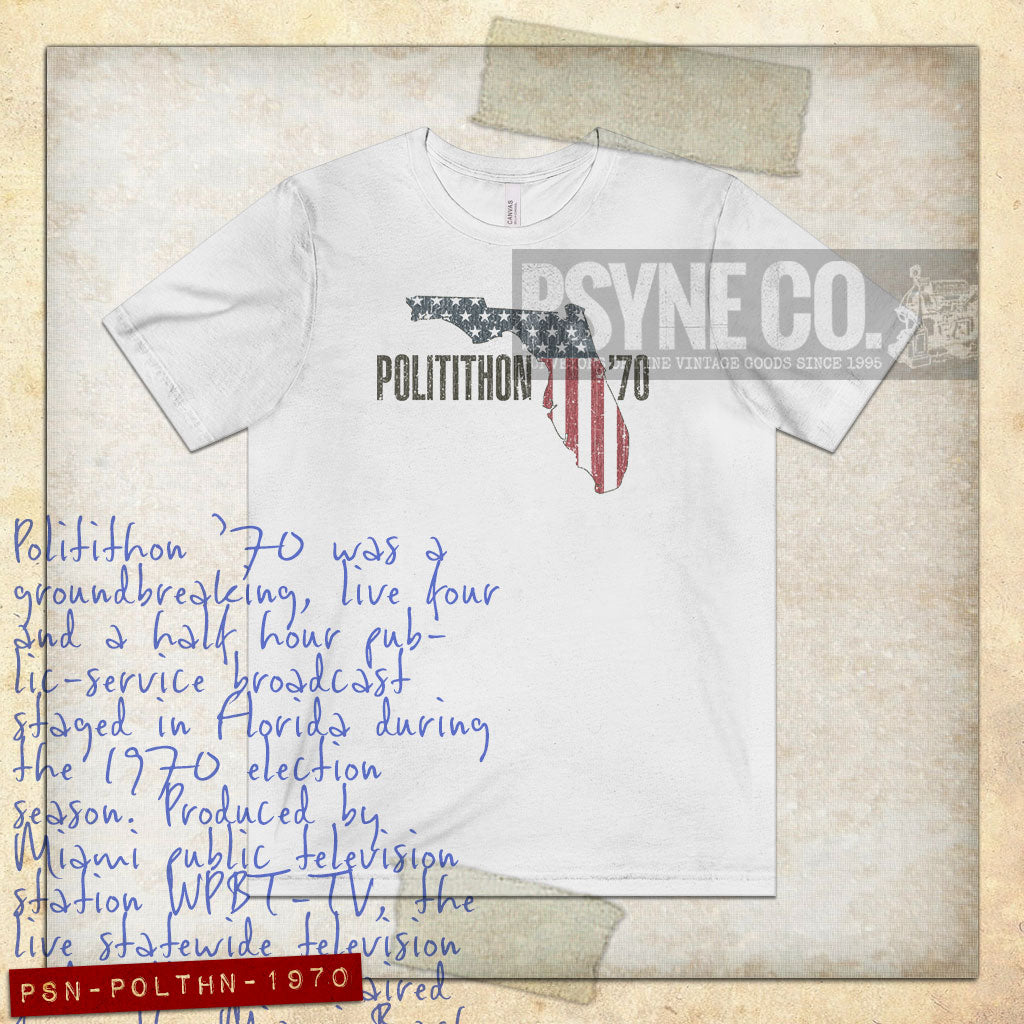 Politithon '70 Florida 1970 Vintage Men's T-Shirt