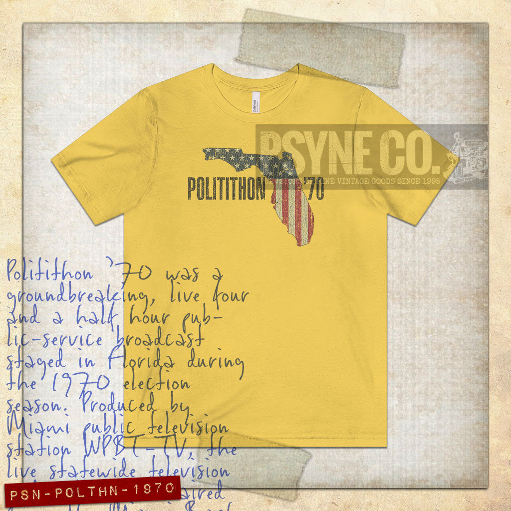 Politithon '70 Florida 1970 Vintage Men's T-Shirt