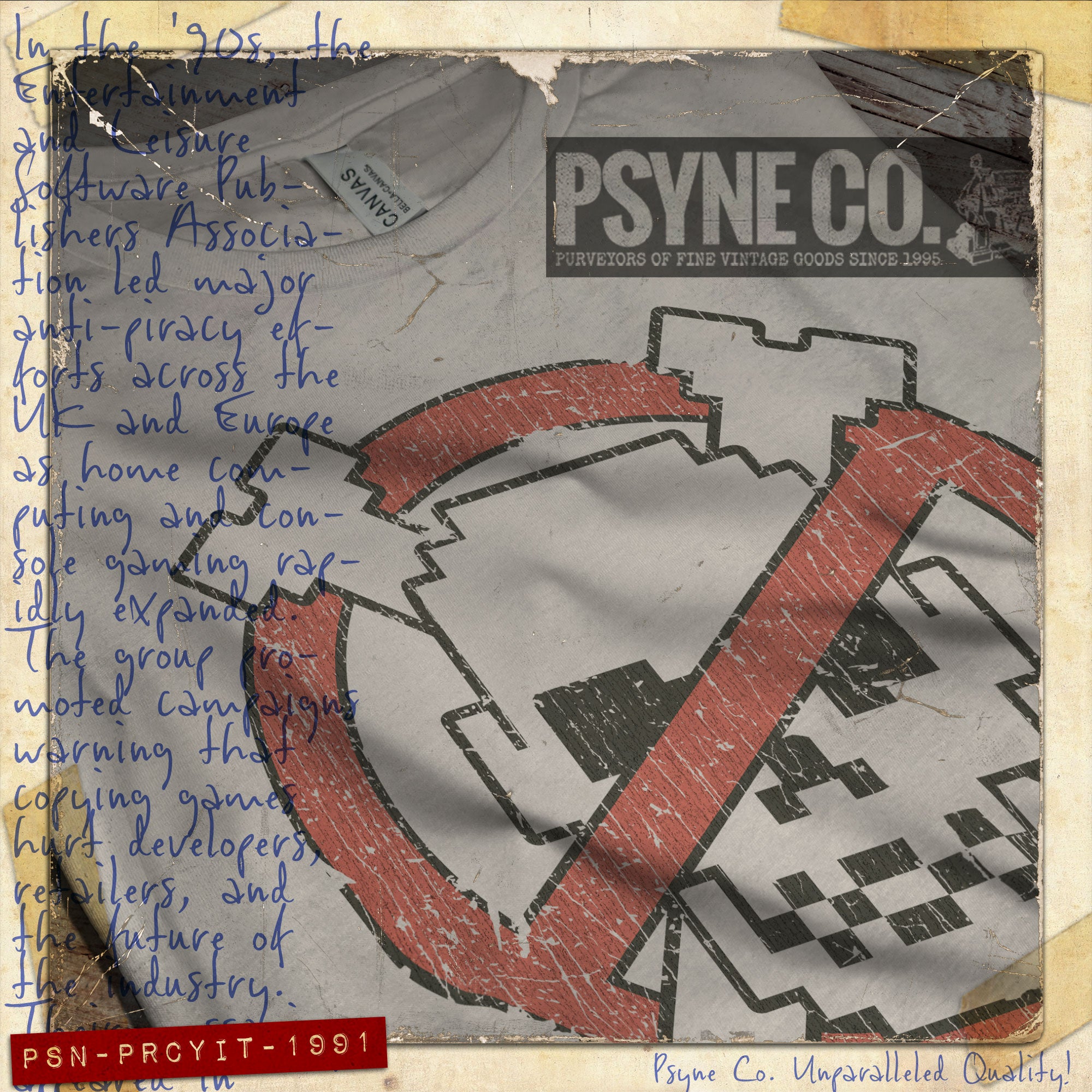 Piracy is Theft 1991 Vintage Men's T-Shirt