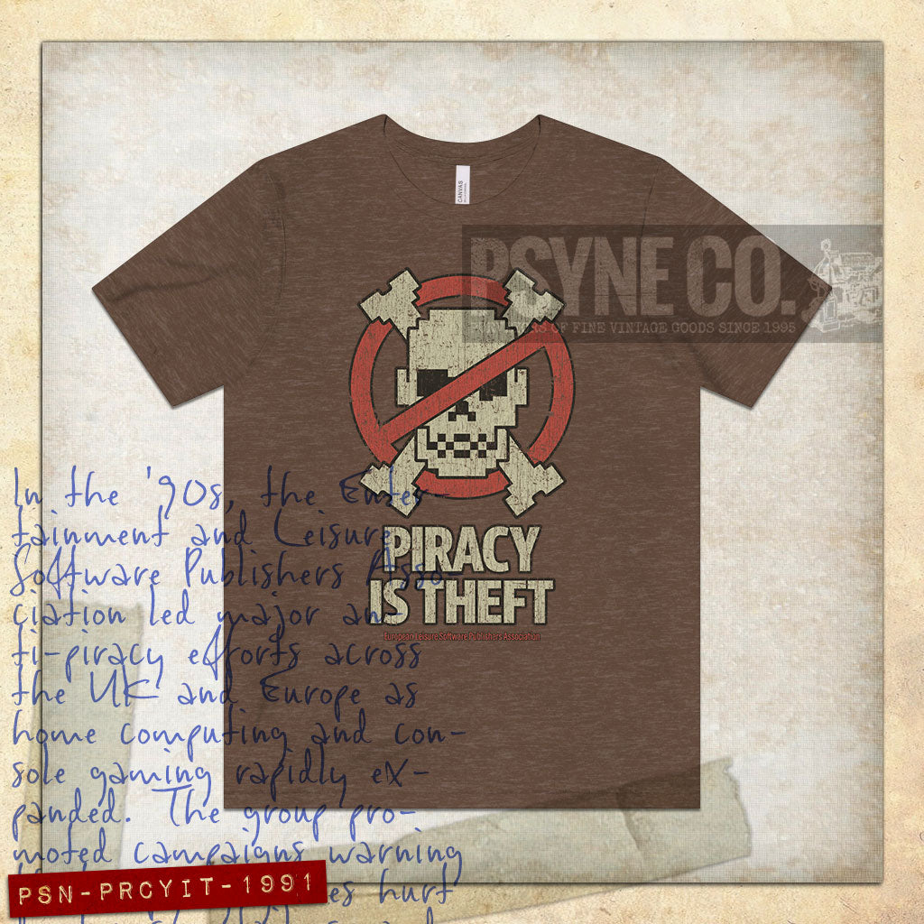 Piracy is Theft 1991 Vintage Men's T-Shirt